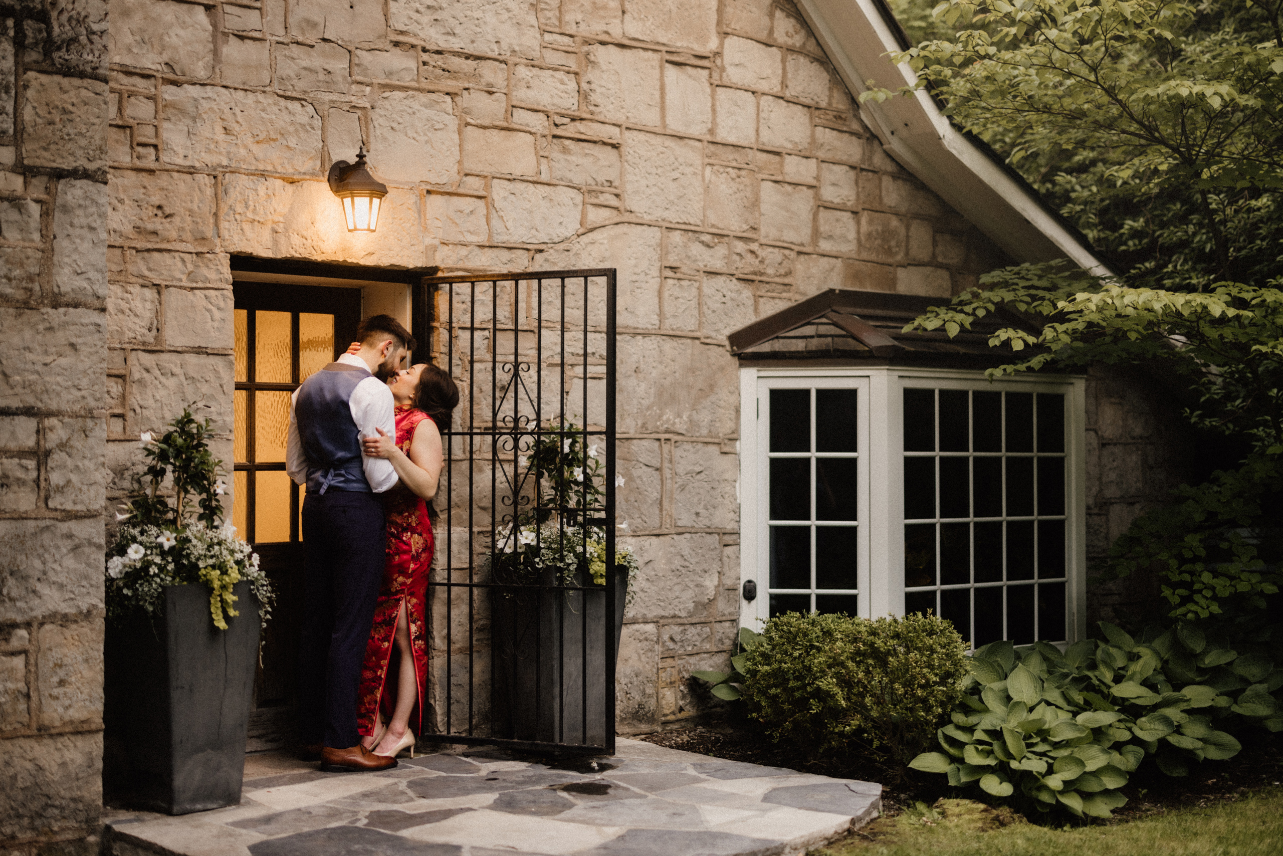 traditional red chinese dress wedding photographer ancaster mill