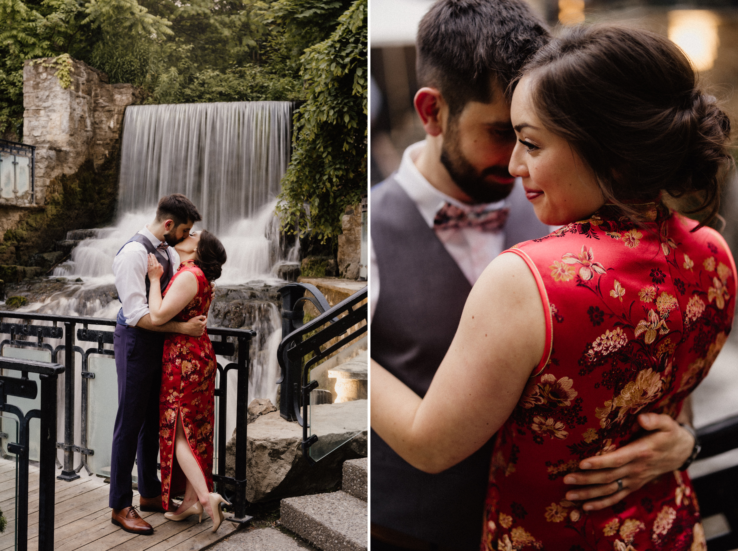 traditional red chinese dress wedding photographer ancaster mill