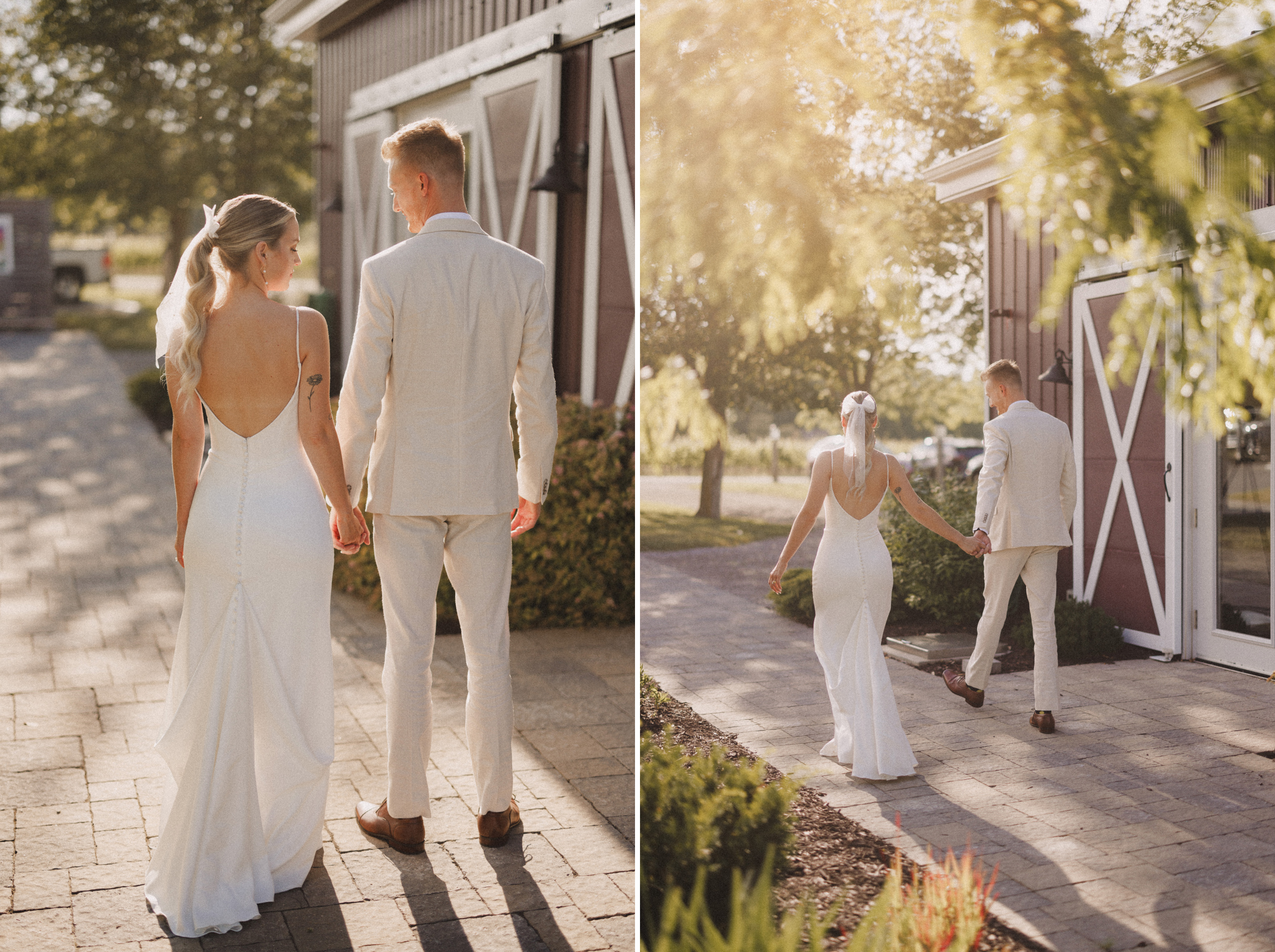 sunset photos barns cave spring vineyard summer wedding photogra