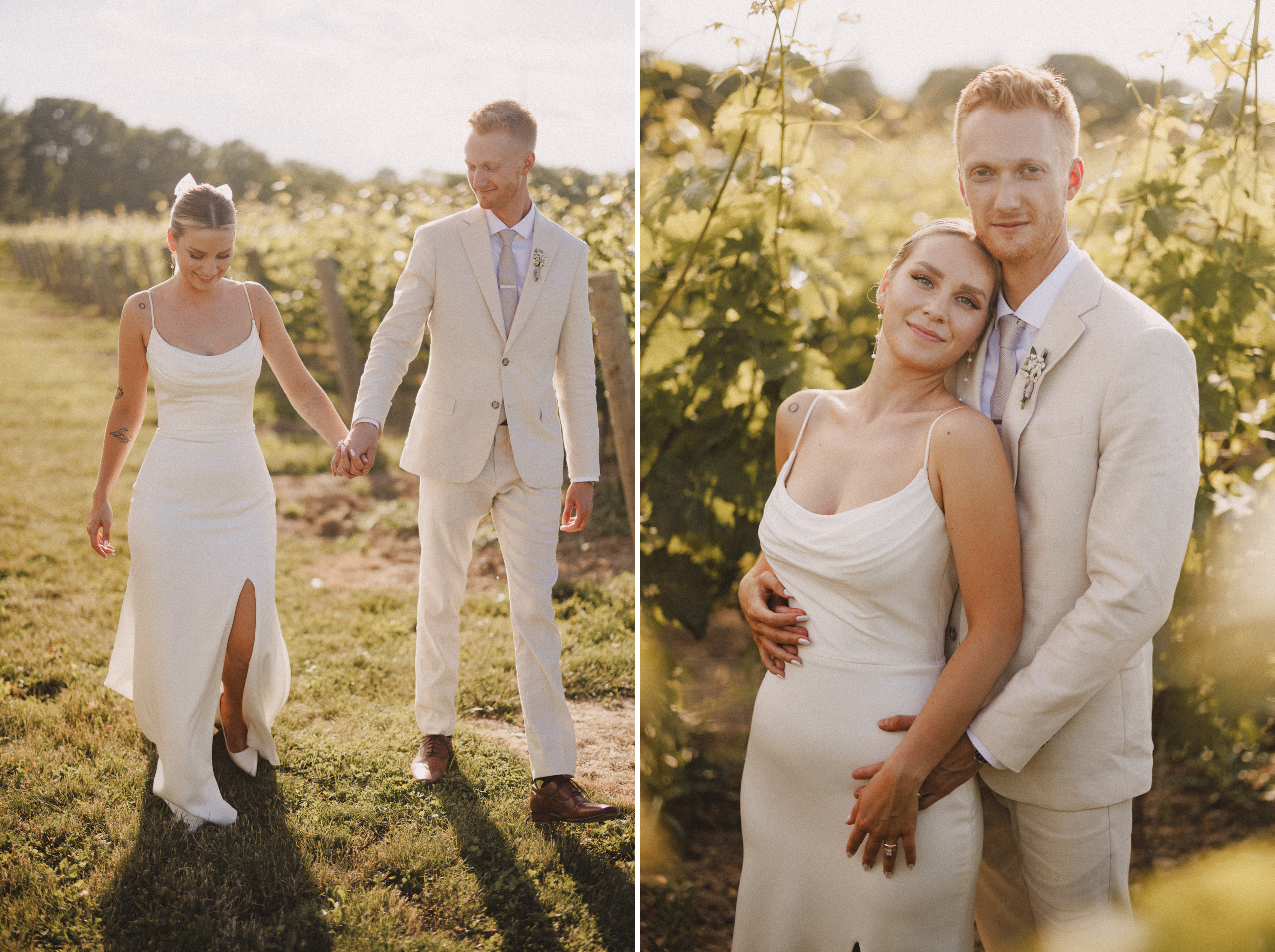 sunset photos barns cave spring vineyard summer wedding photogra