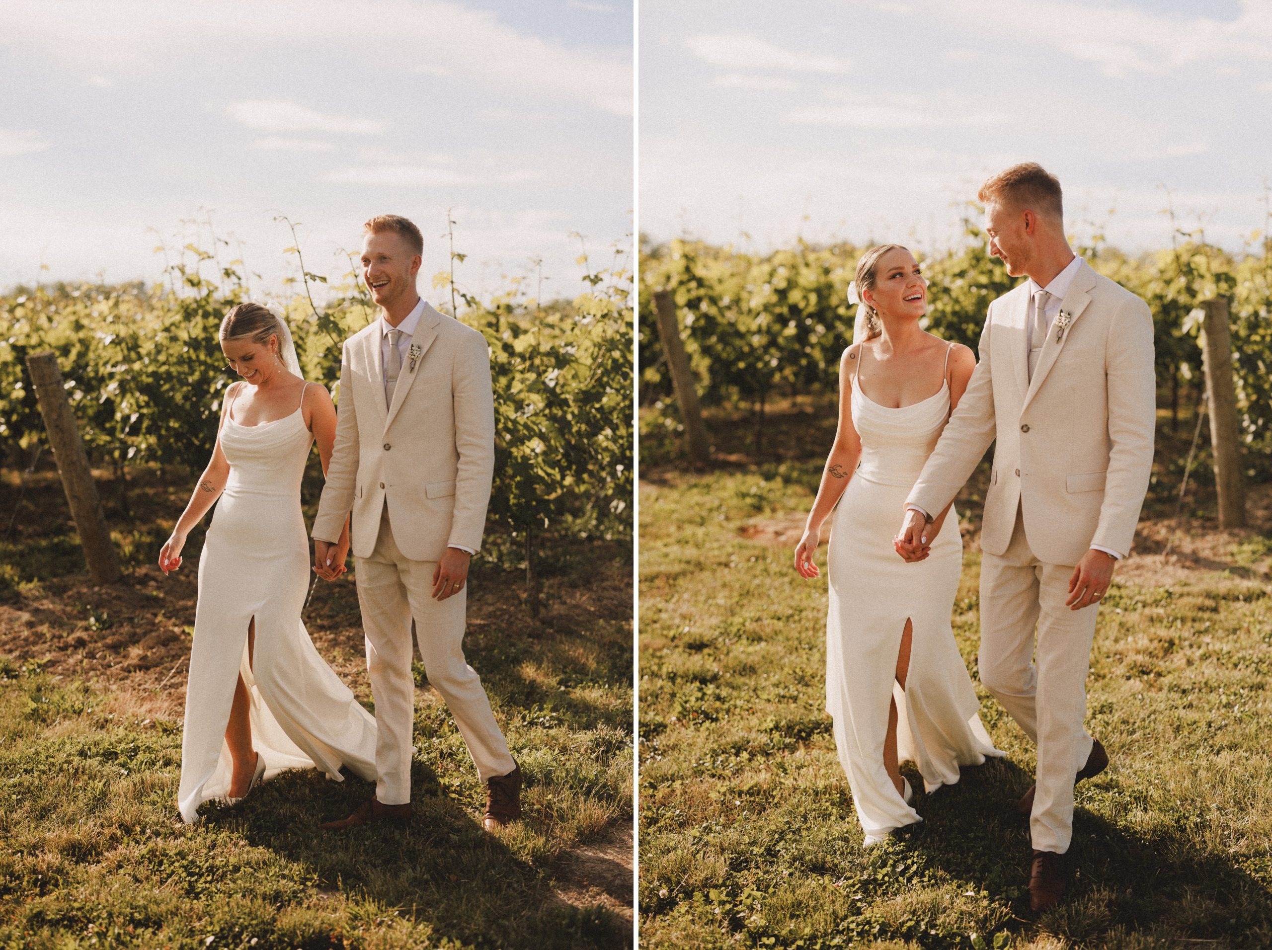 romantic summer wedding photos cave spring vineyard