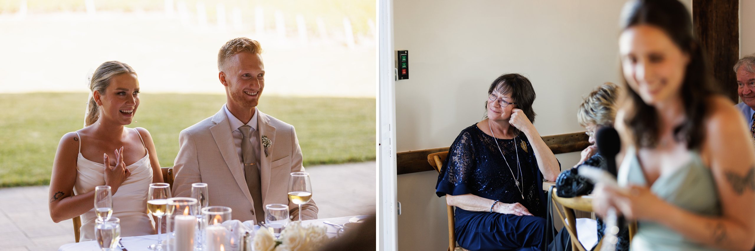 wedding guests at reception