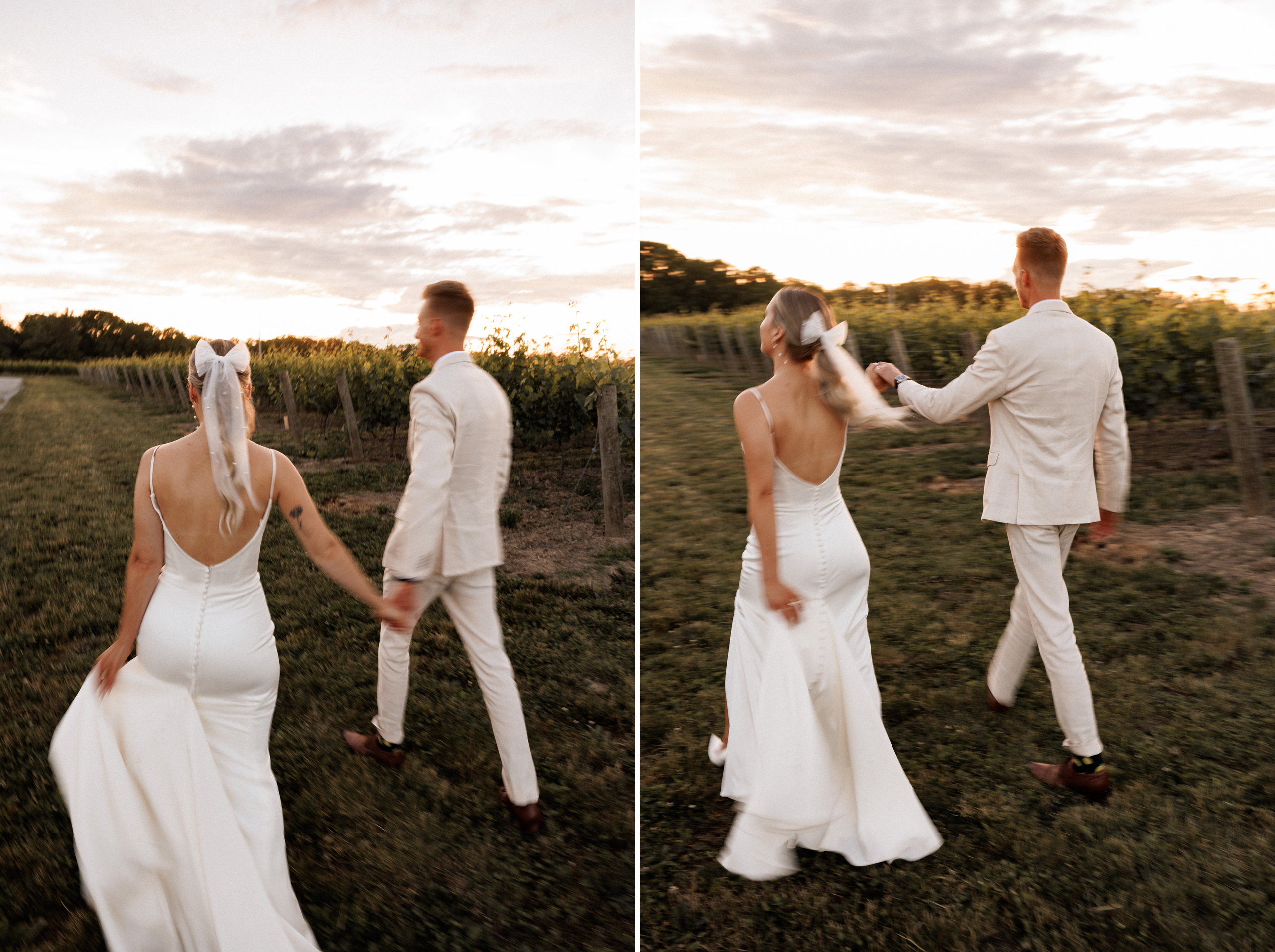 creative wedding photos vineyard sunset summer wedding