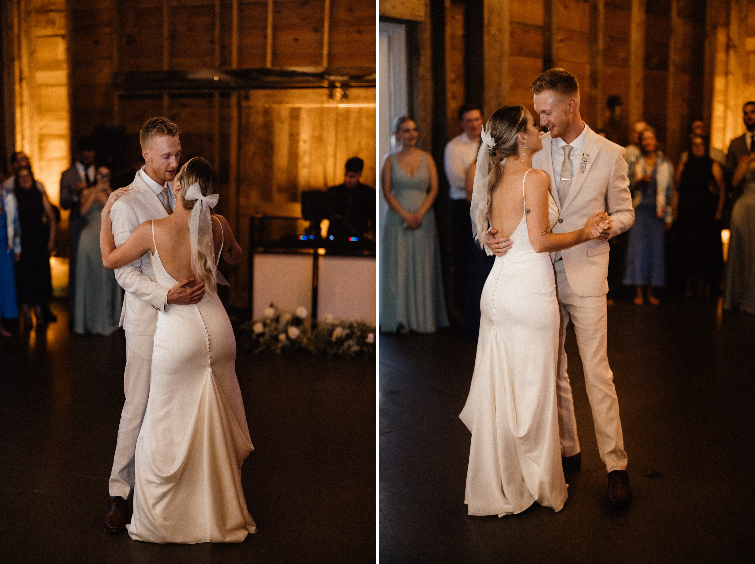 first dance barn cave spring vineyard wedding afterglow images