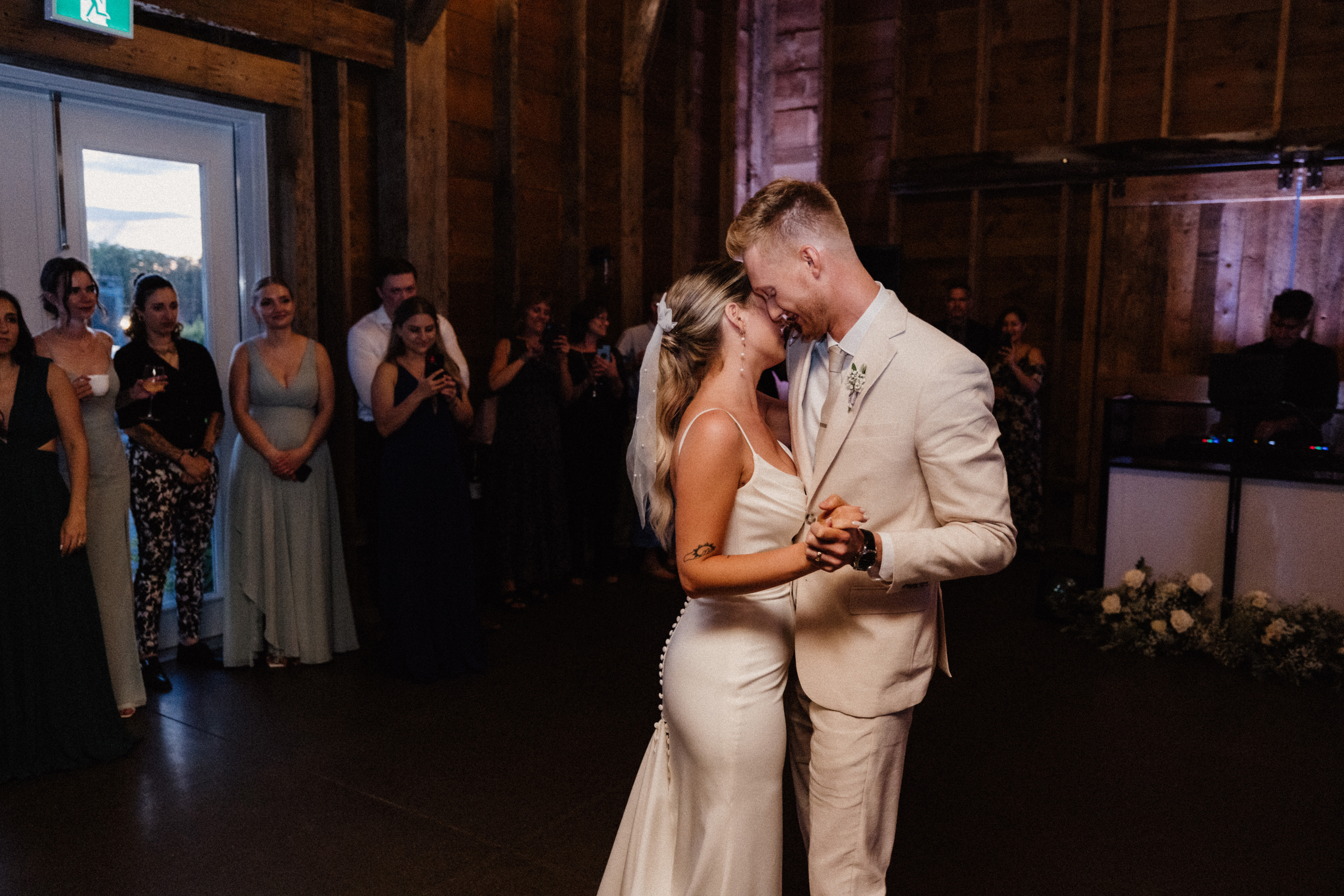 first dance barn cave spring vineyard wedding afterglow images