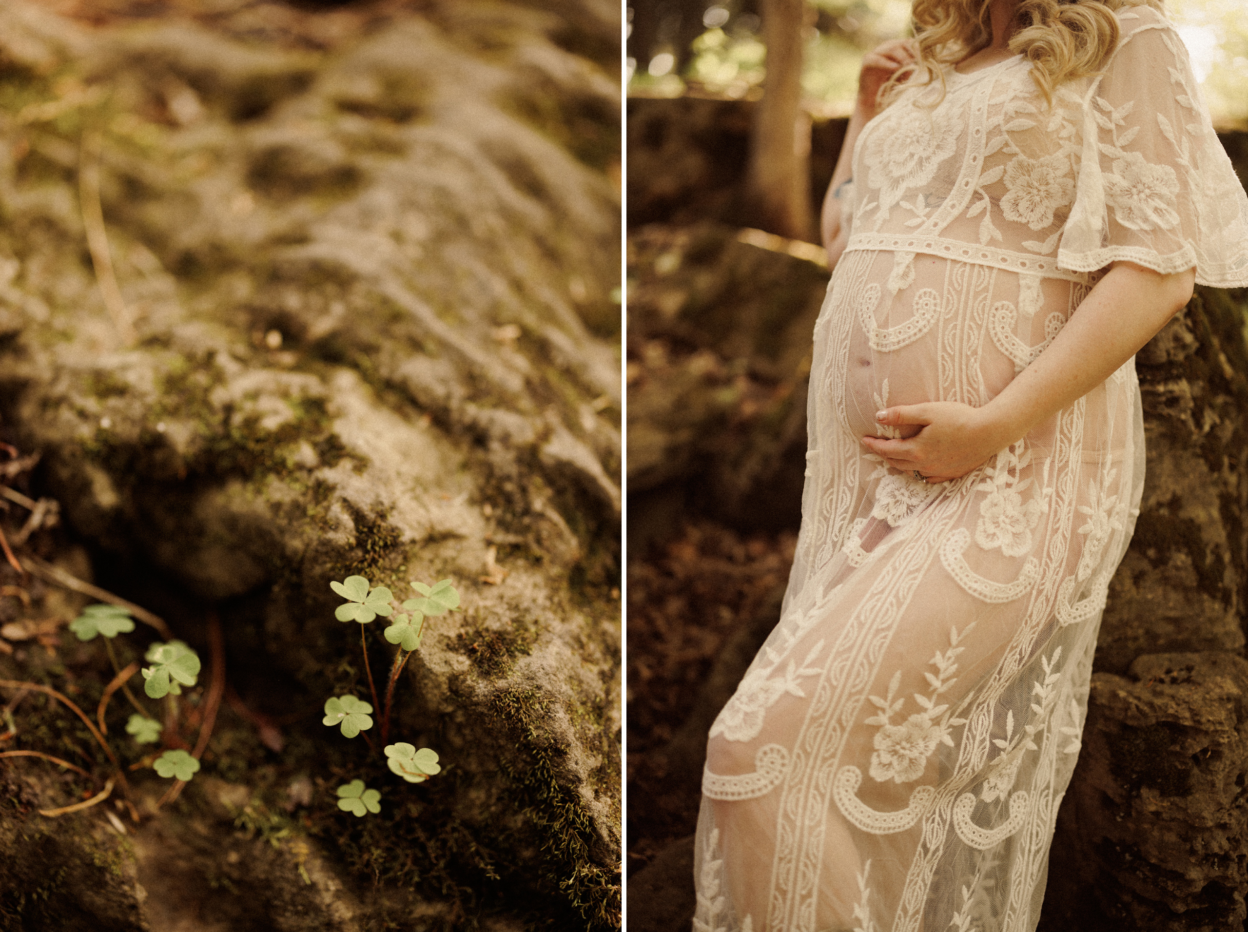 dreamy soft boudoir style maternity photography niagara forest