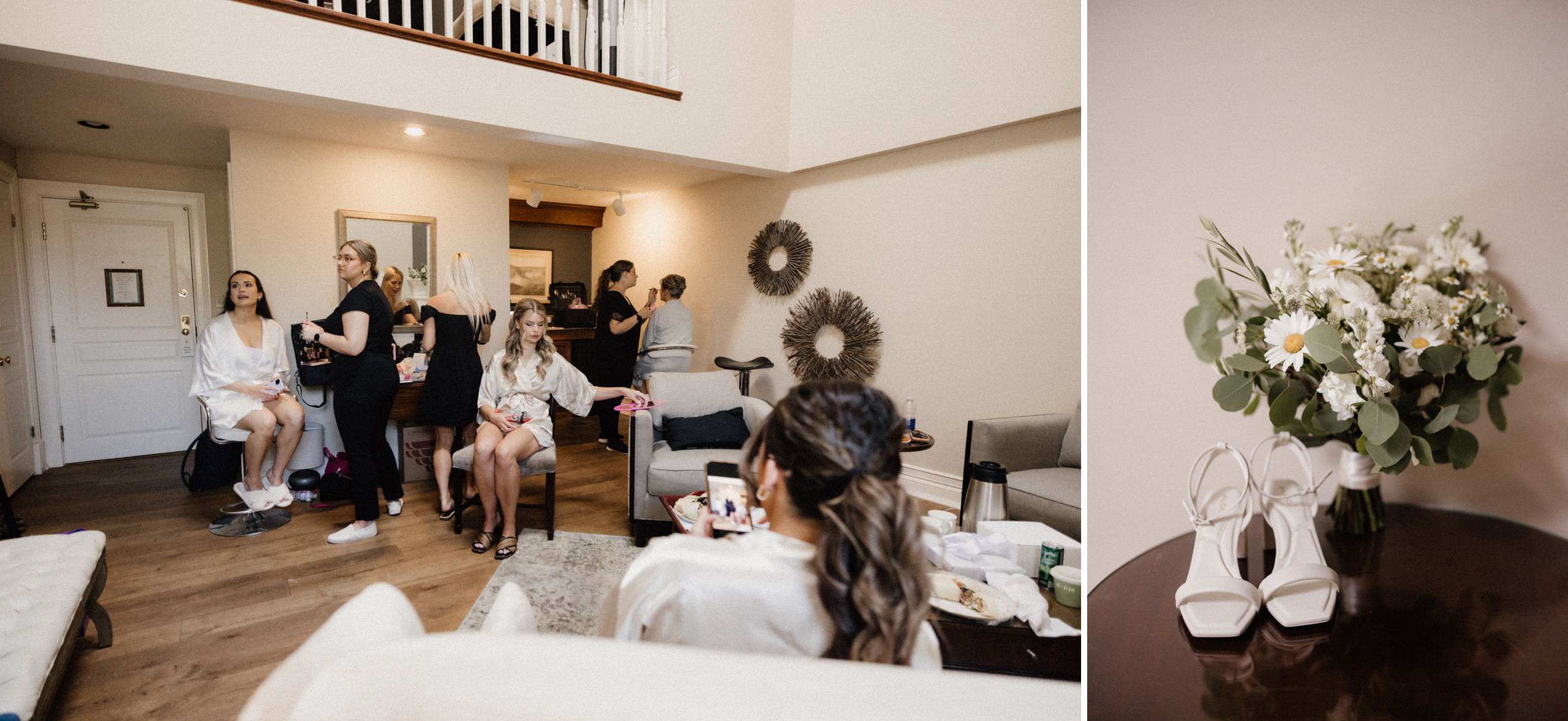 inn on the twenty vintner's suite bride getting ready
