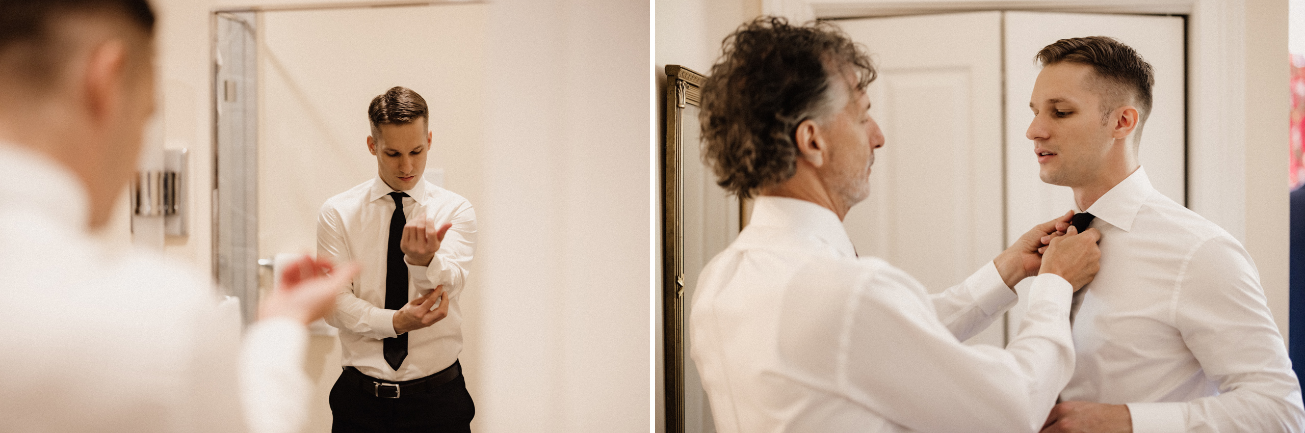 groom getting ready inn on the twenty