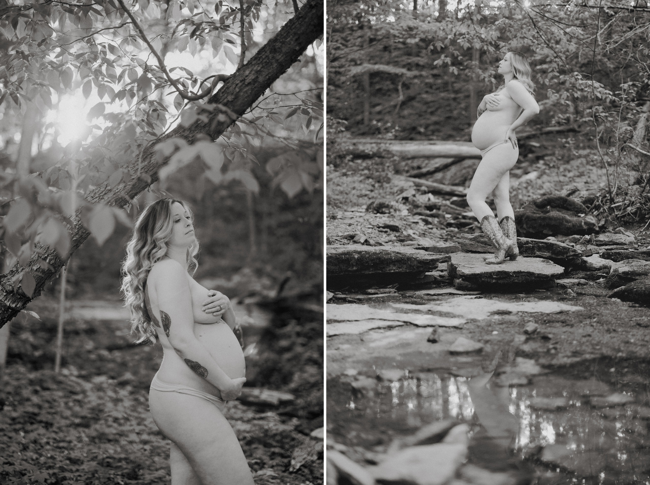 black white film photography nude maternity pregnancy niagara fo