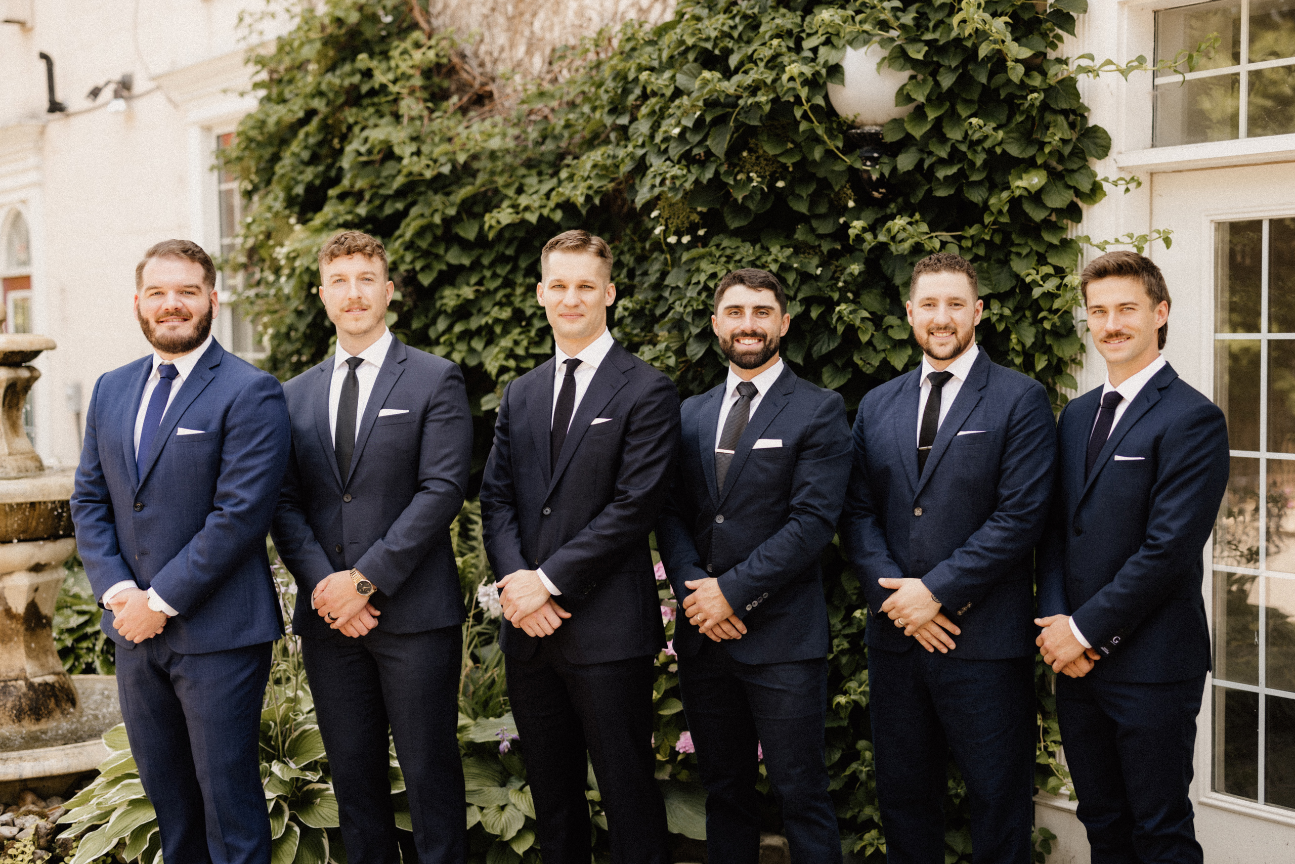 groomsmen wedding inn on the twenty courtyard summer