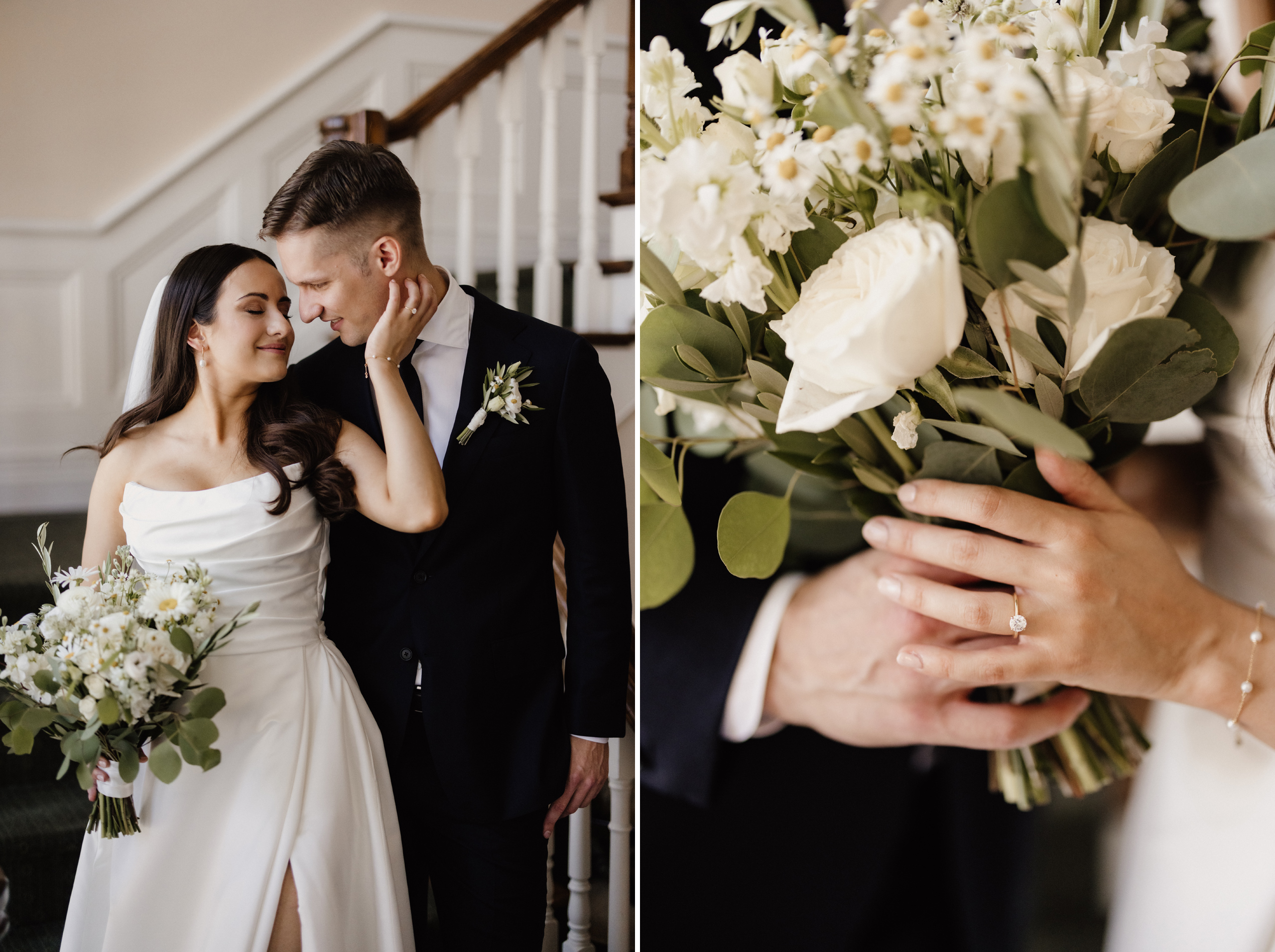 bride groom first look indoor inn on the twenty summer wedding