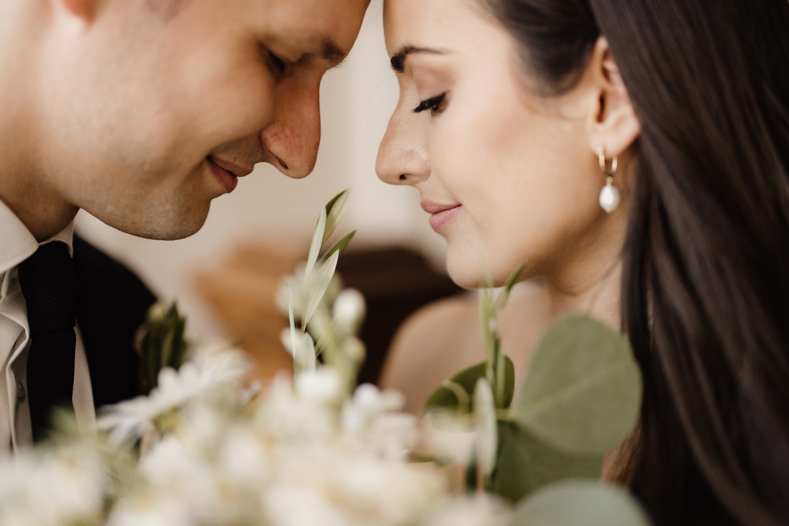 bride groom first look indoor inn on the twenty summer wedding