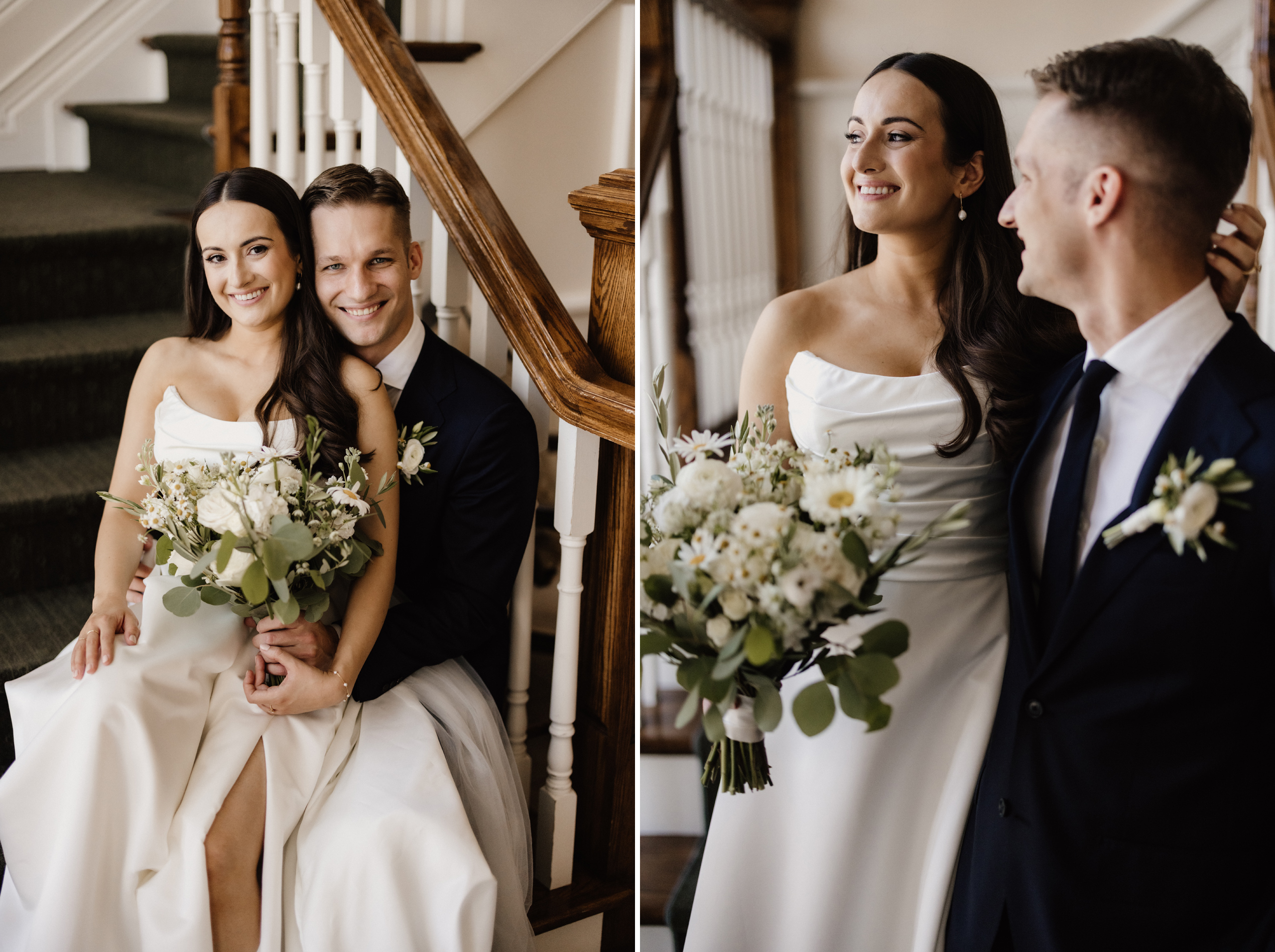bride groom portraits stairs inn on the twenty wedding