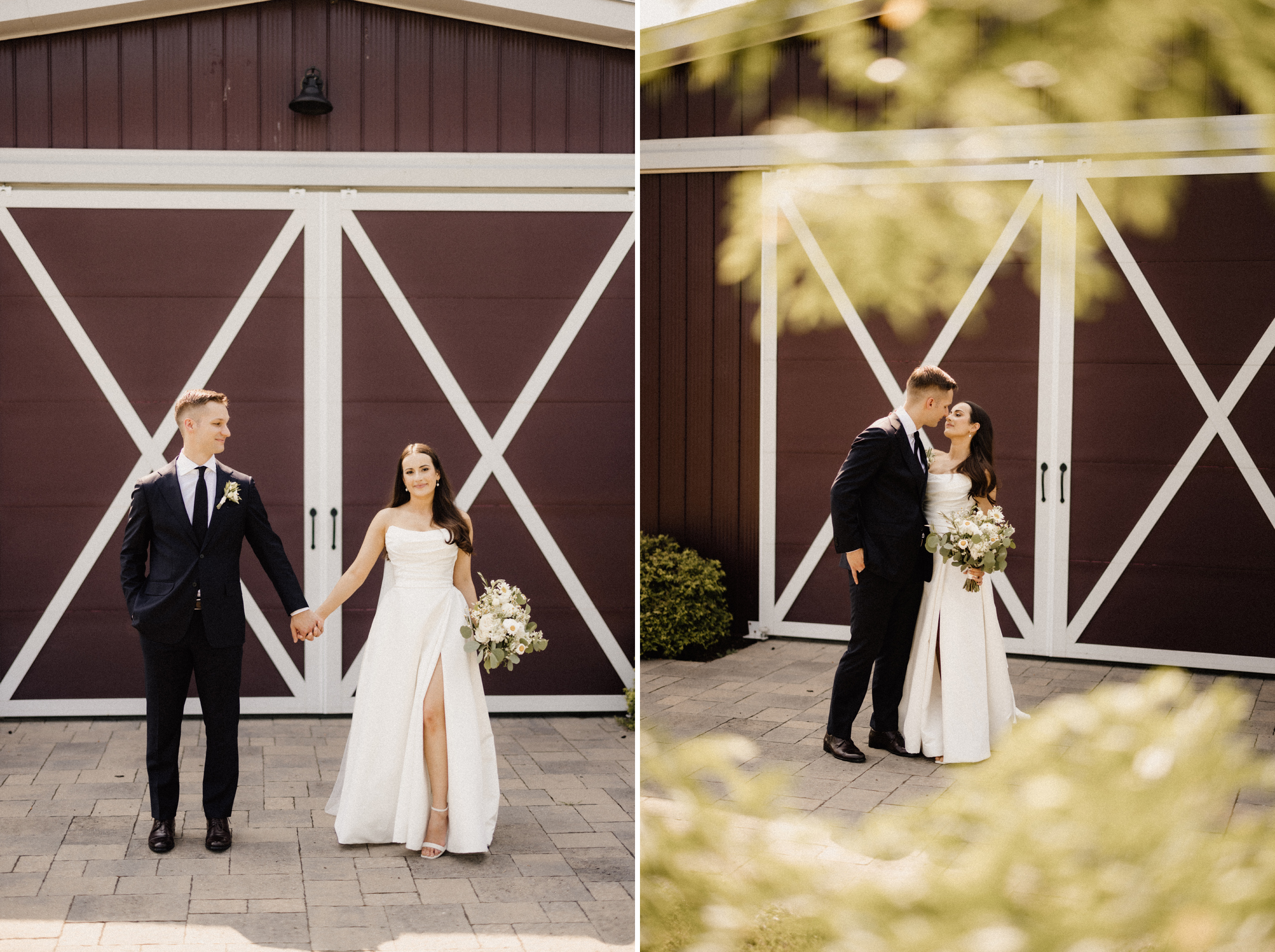 bride groom wedding barns at cave spring film photographer