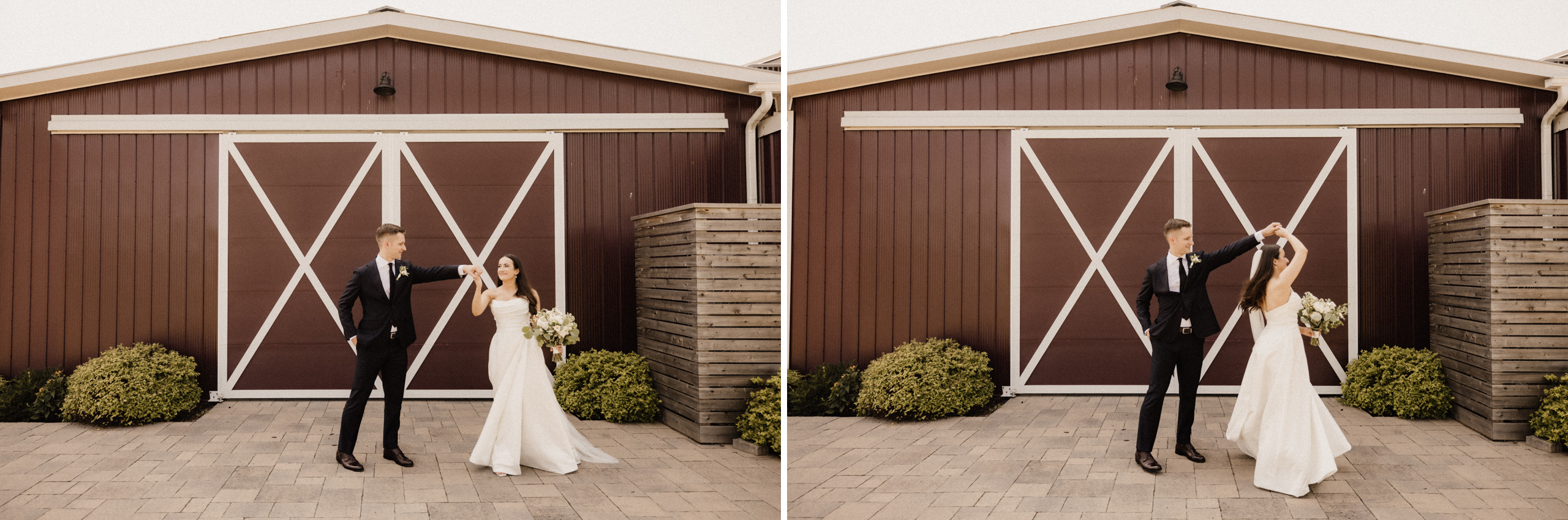 bride groom wedding barns at cave spring film photographer