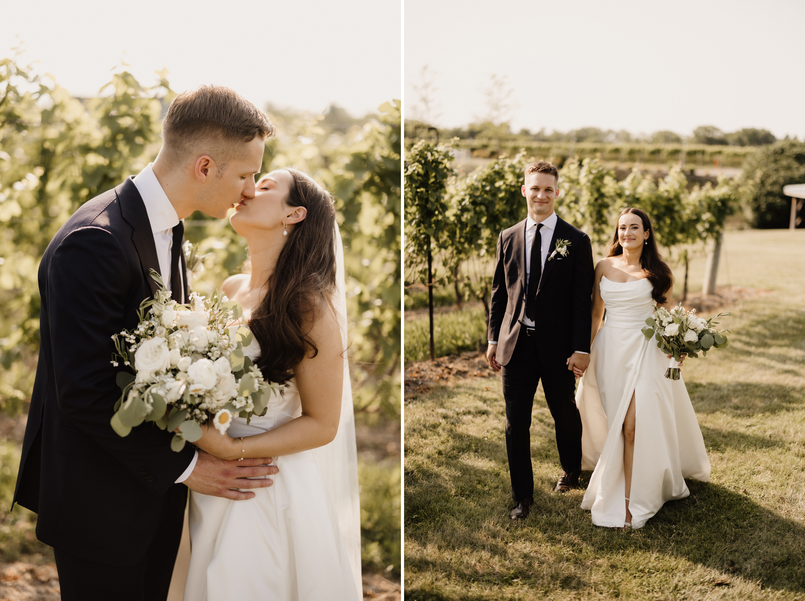 bride groom romantic walk cave spring vineyard wedding afterglow