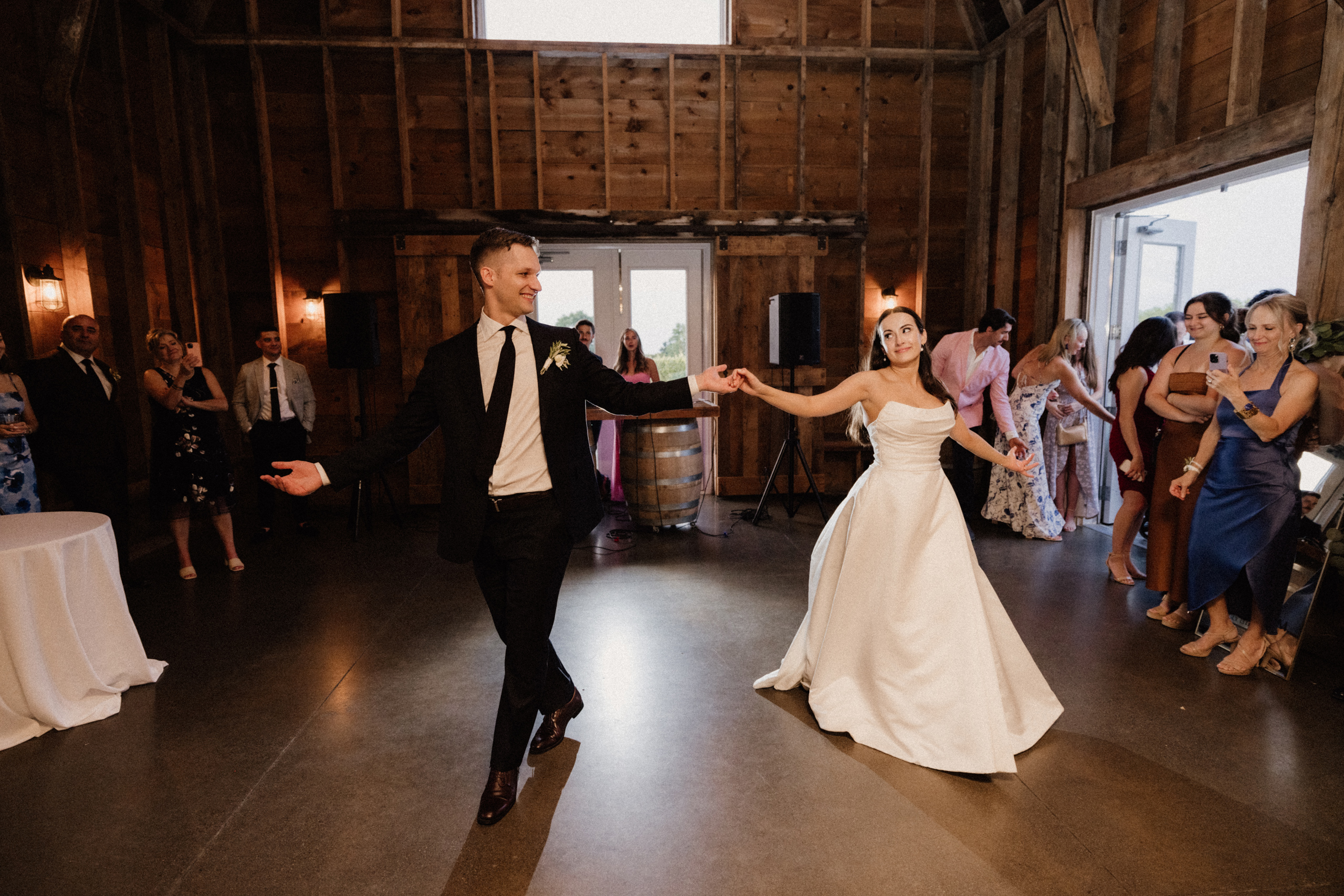 first dance barns at cave spring wedding reception