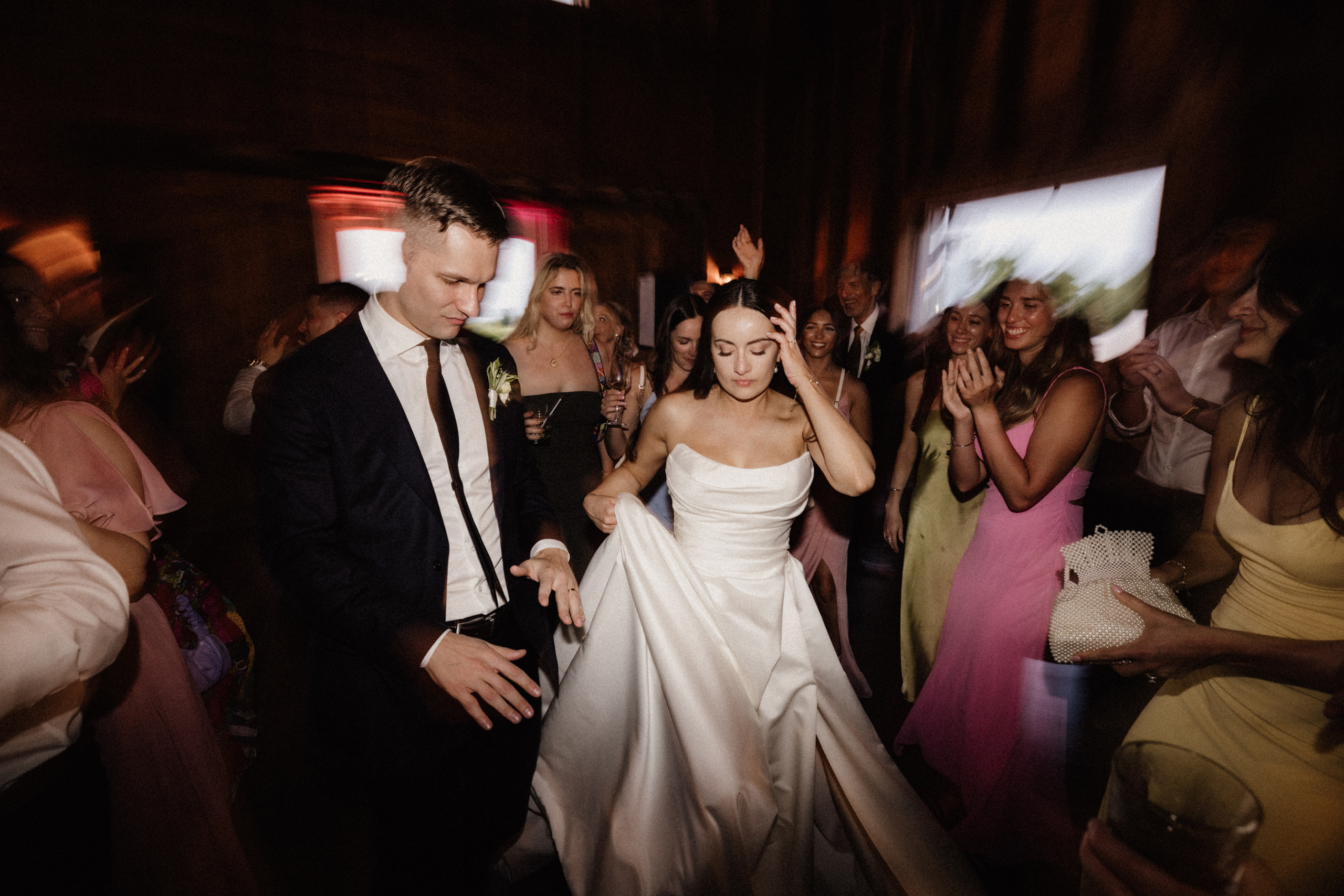 dance party wedding reception barn cave spring afterglow images