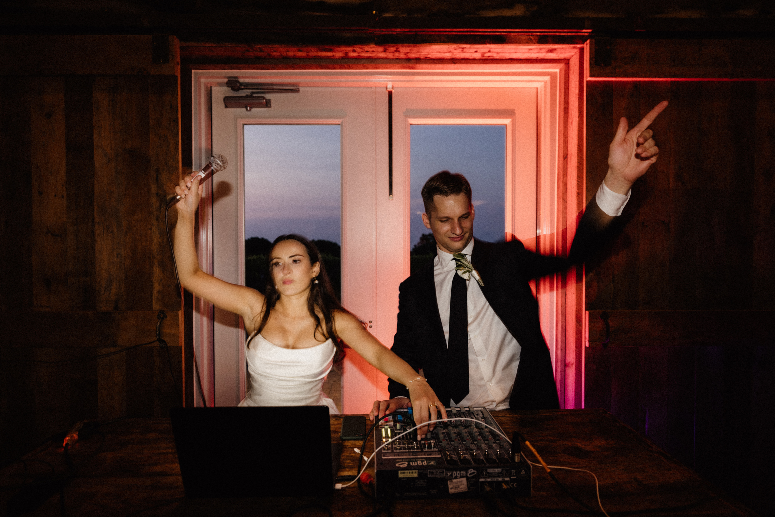 bride and groom DJ own wedding niagara