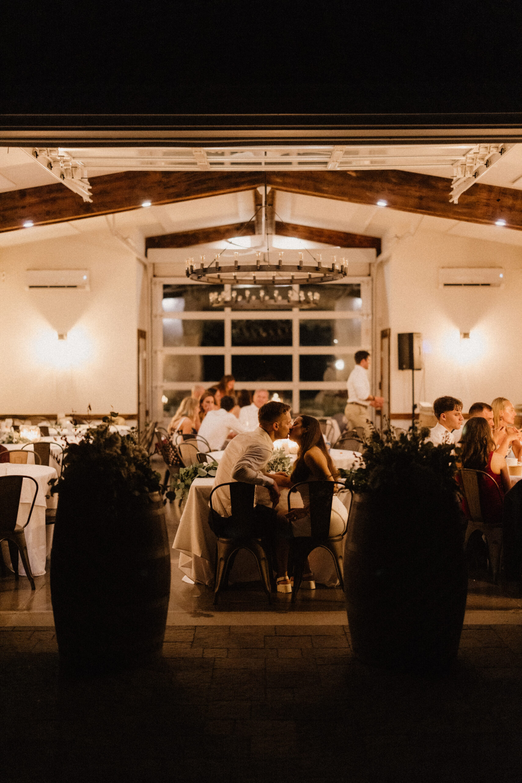 bride groom night portraits barns at cave spring vineyard weddin