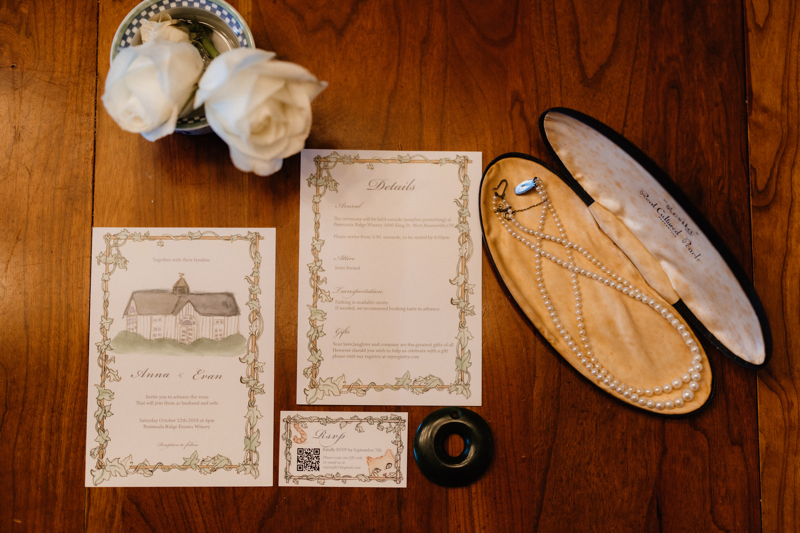 wedding invitation autumn cave spring estate house bridal jewell