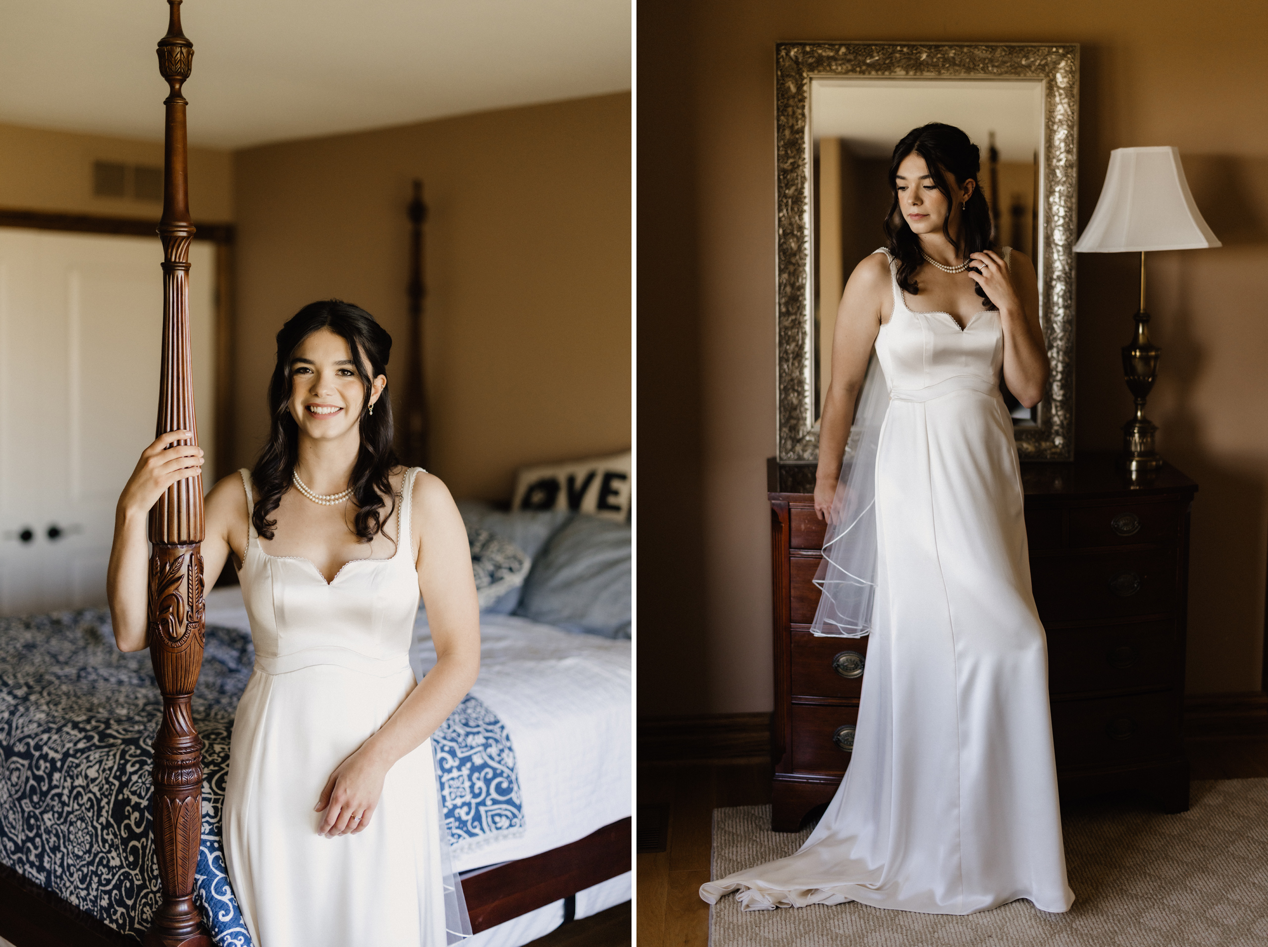 bride portrait cave spring estate house getting ready
