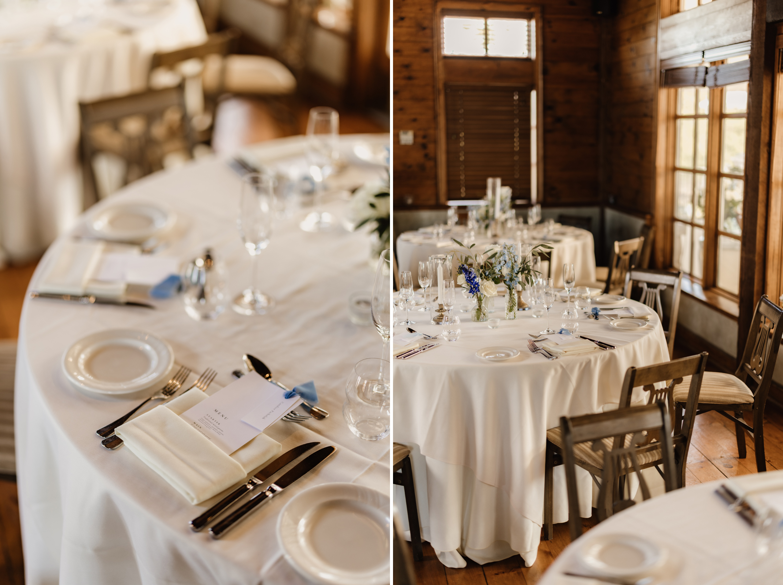 interior peninsula ridge estates winery wedding table setup rece