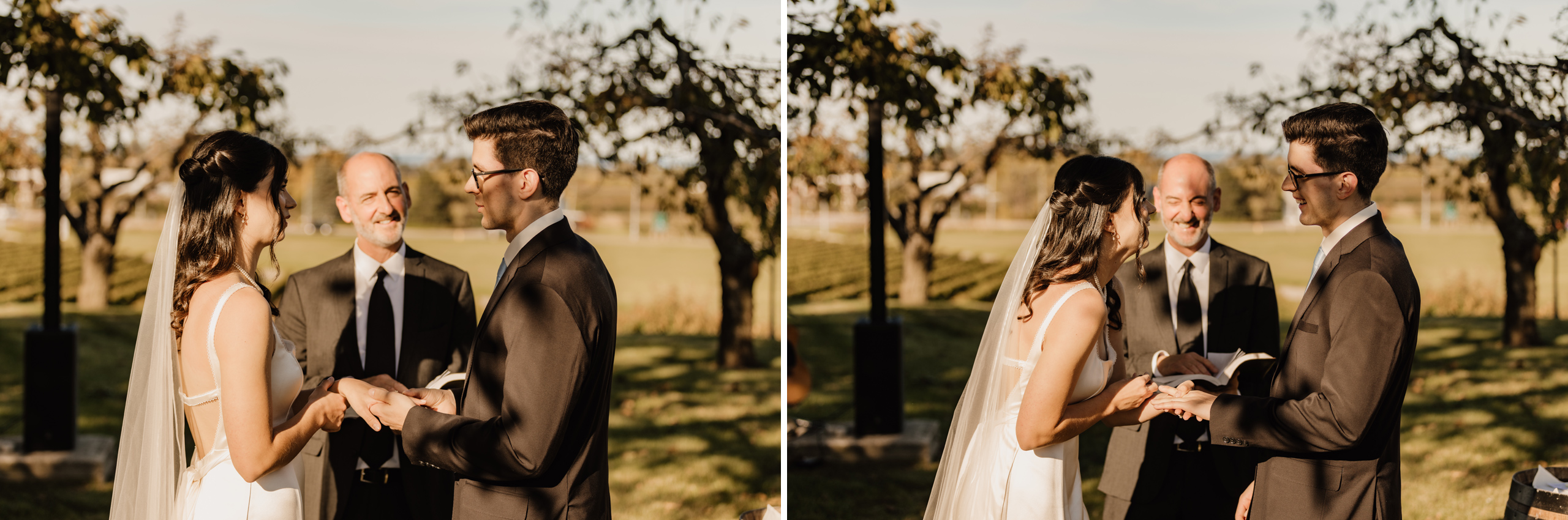 bridge groom wedding ceremony outdoor peninsula ridge estate win