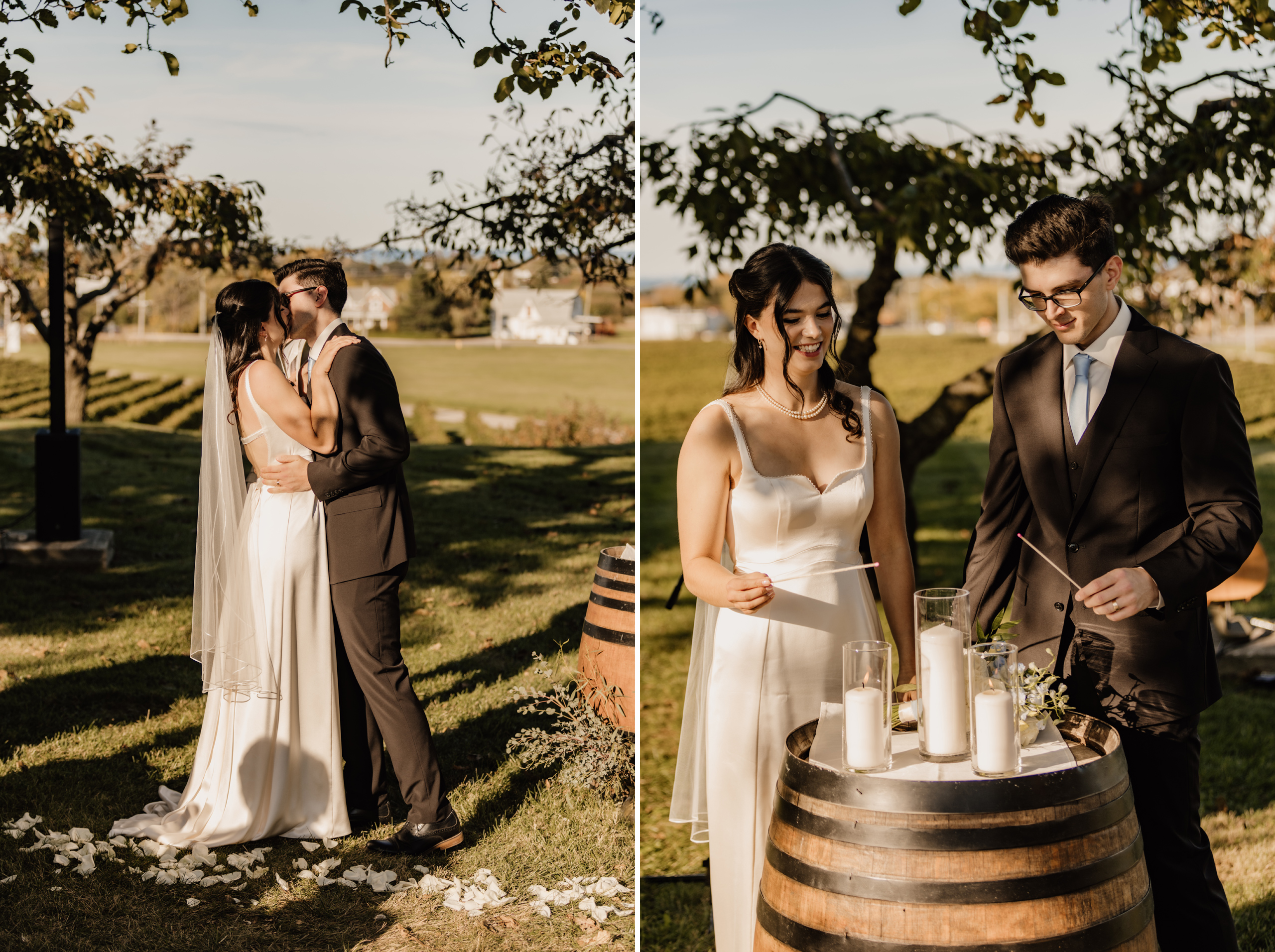bridge groom wedding ceremony outdoor peninsula ridge estate win
