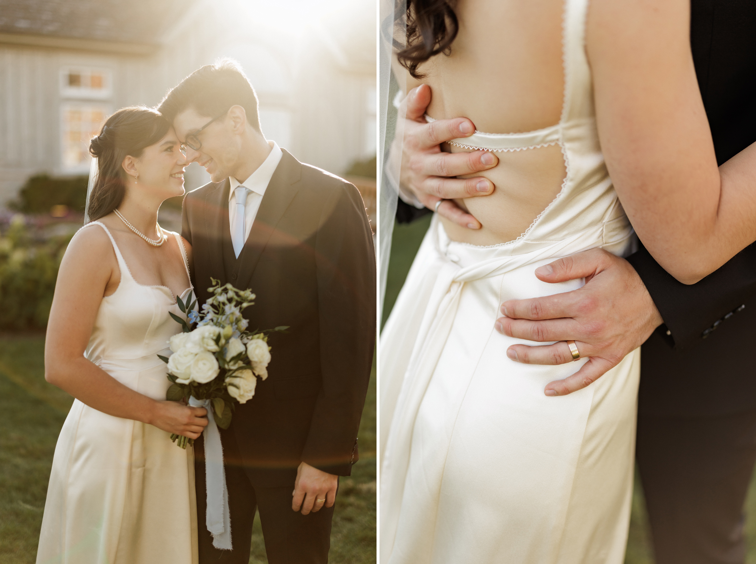 bride groom portrait film sunset peninsula ridge estates winery