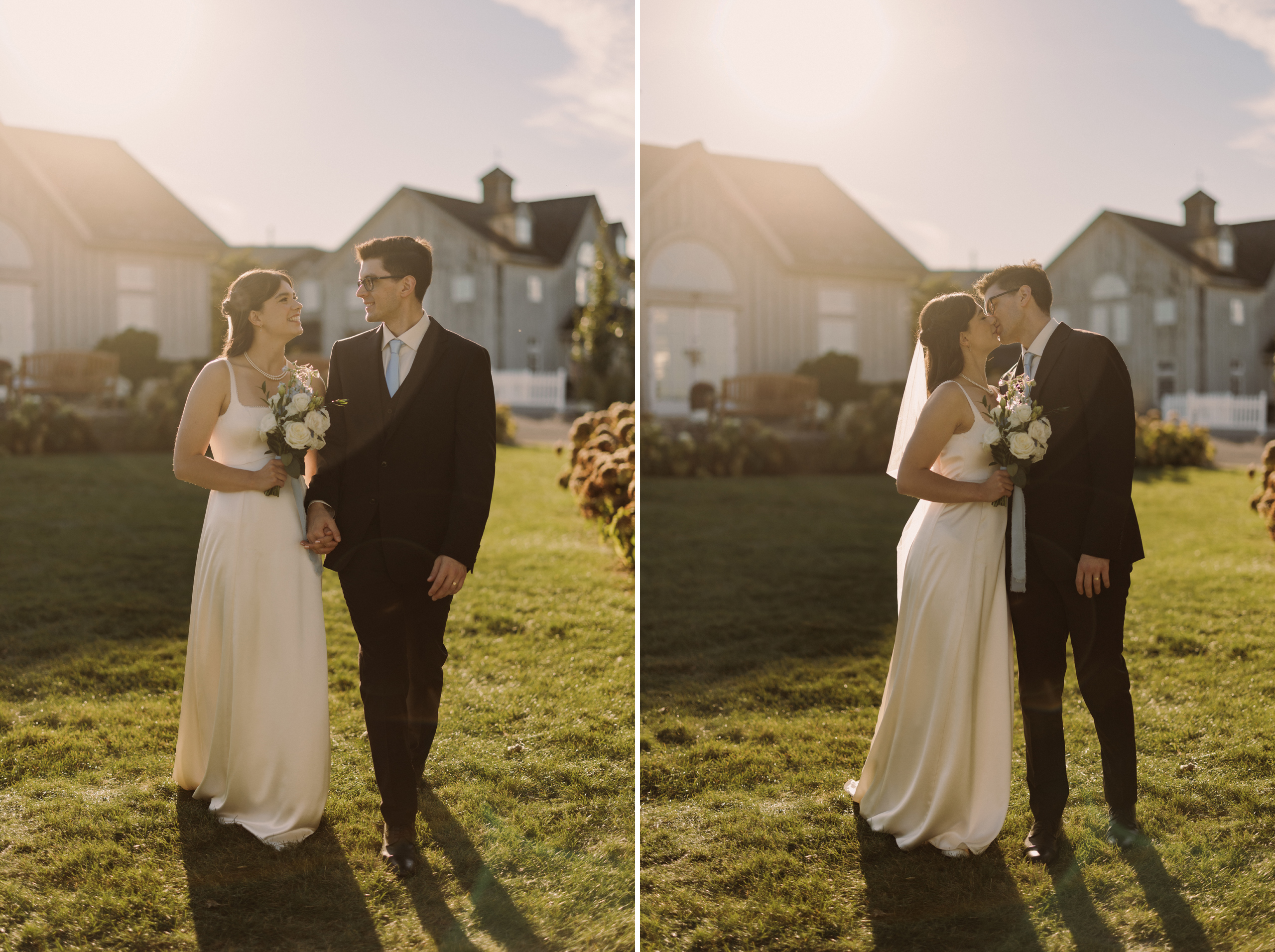 bride groom portrait film sunset peninsula ridge estates winery
