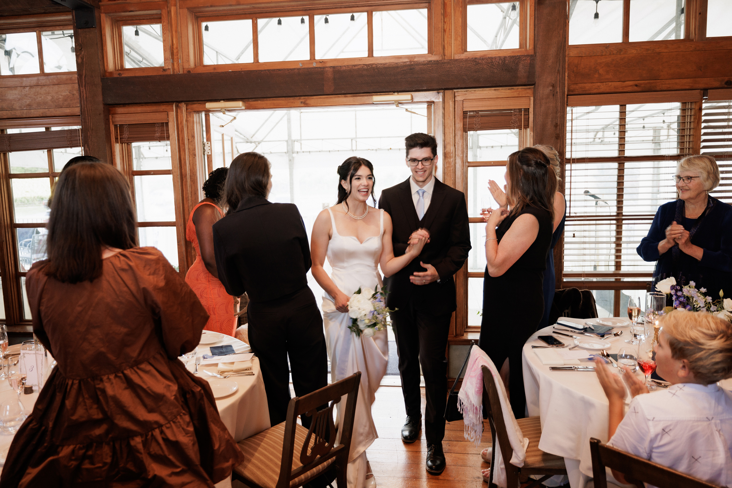 bride groom reception entrance wedding photography