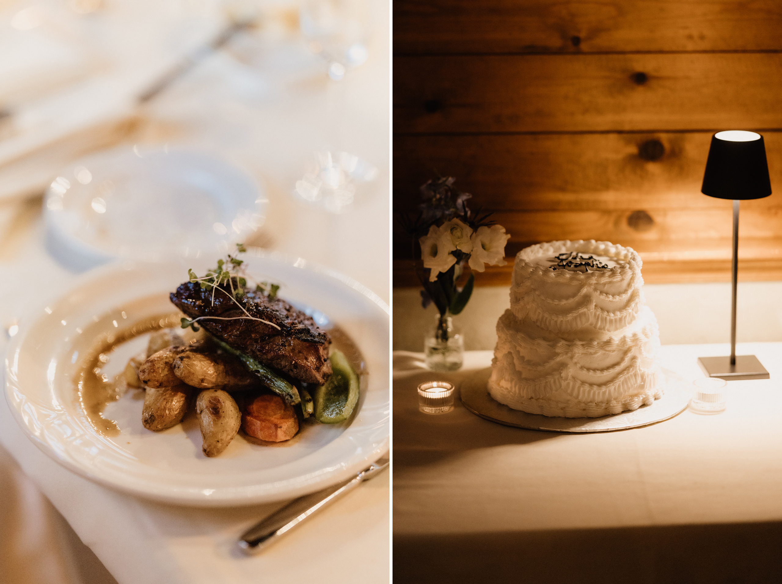 peninsula ridge winery wedding reception cake dinner