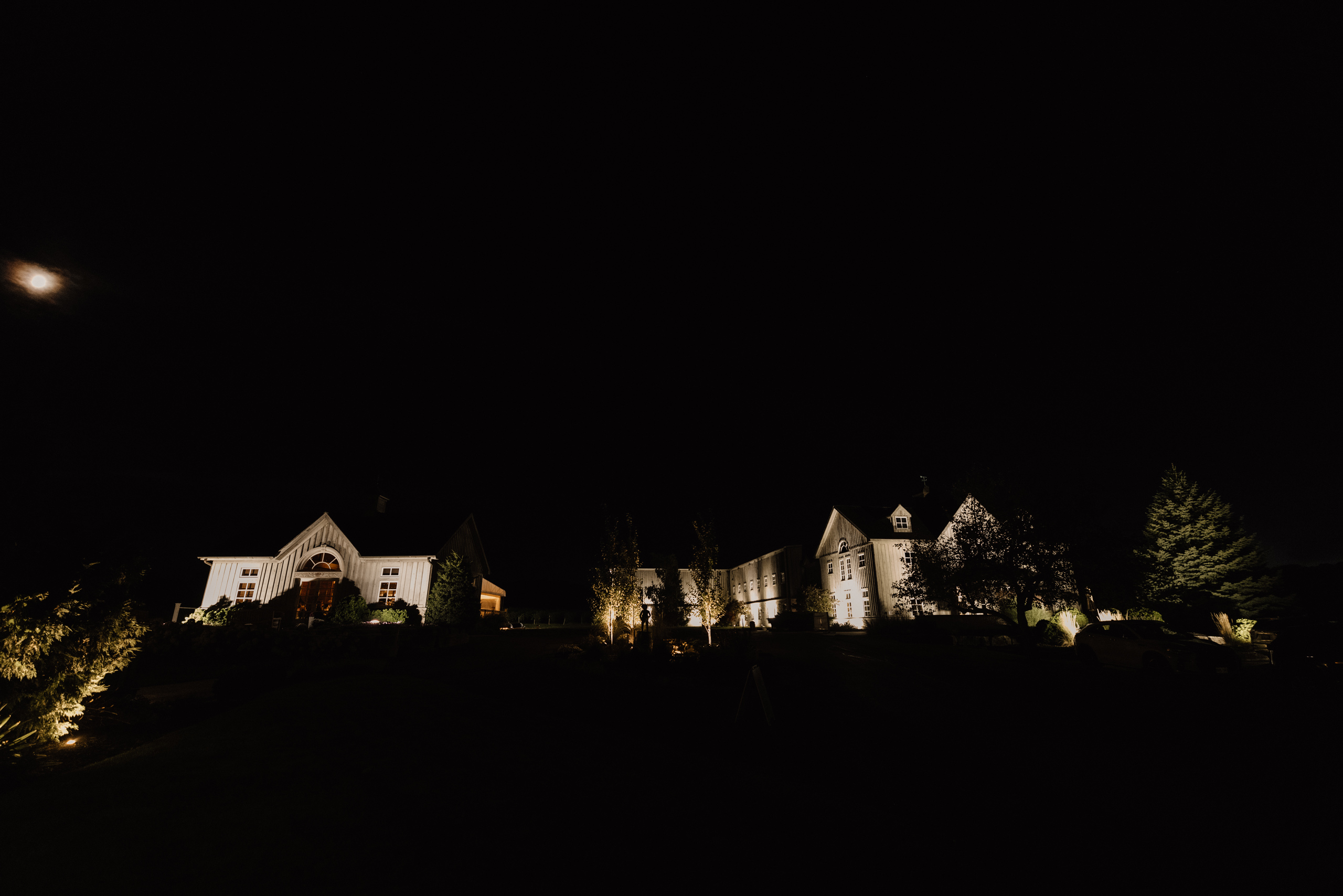 peninsula ridge winery at night wide angle