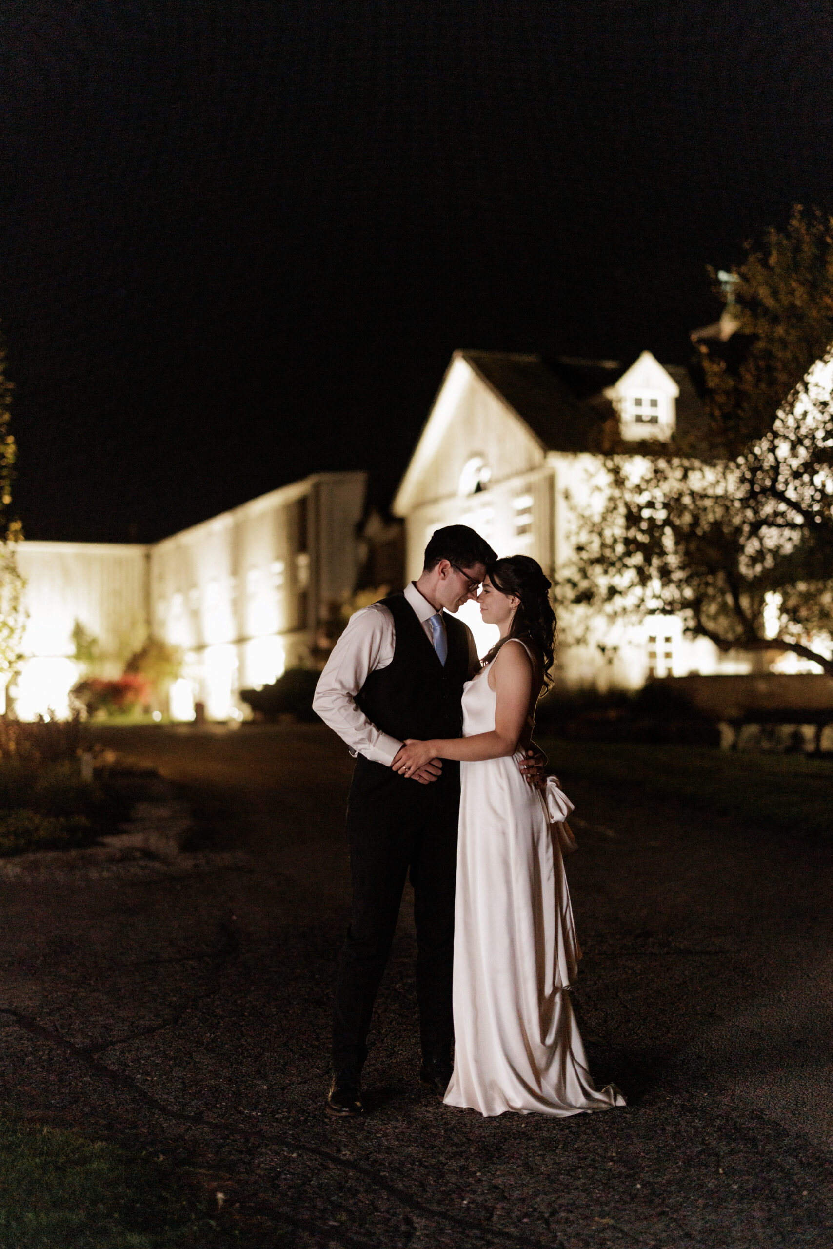 night time portraits wedding peninsula ridge winery afterglow im