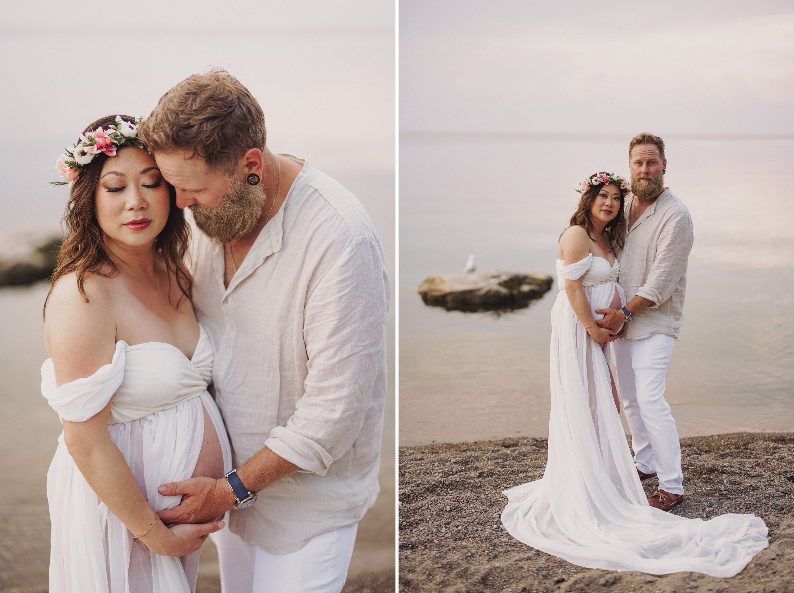 couple maternity beach photography niagara afterglow