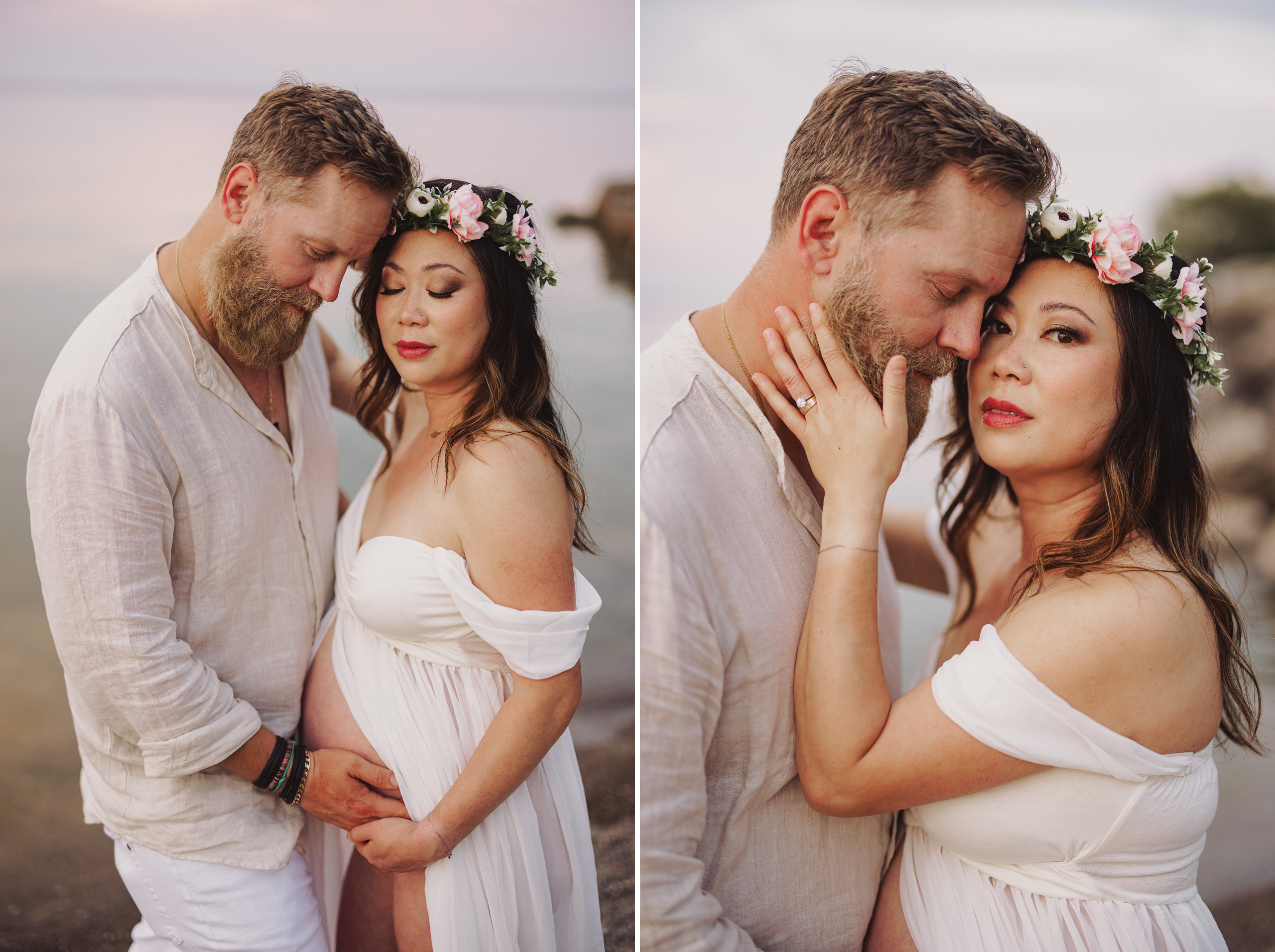 couple maternity beach photography niagara afterglow