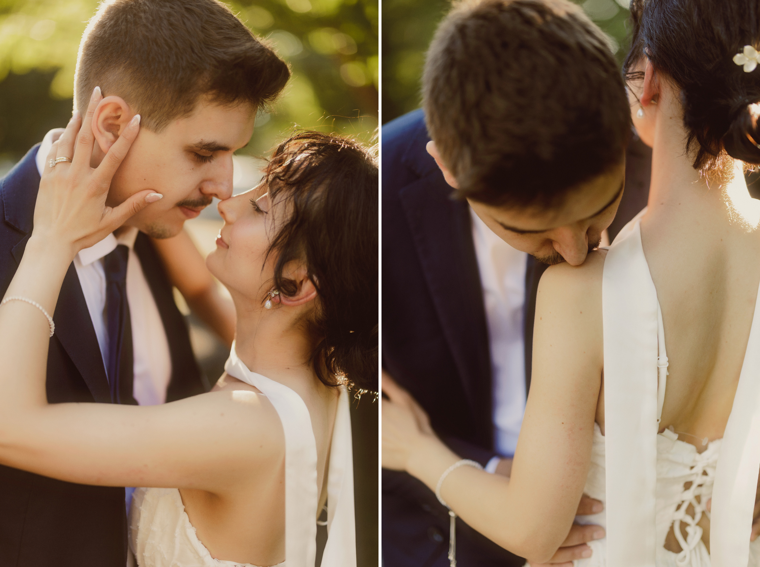 romantic film photography wedding couple niagara afterglow