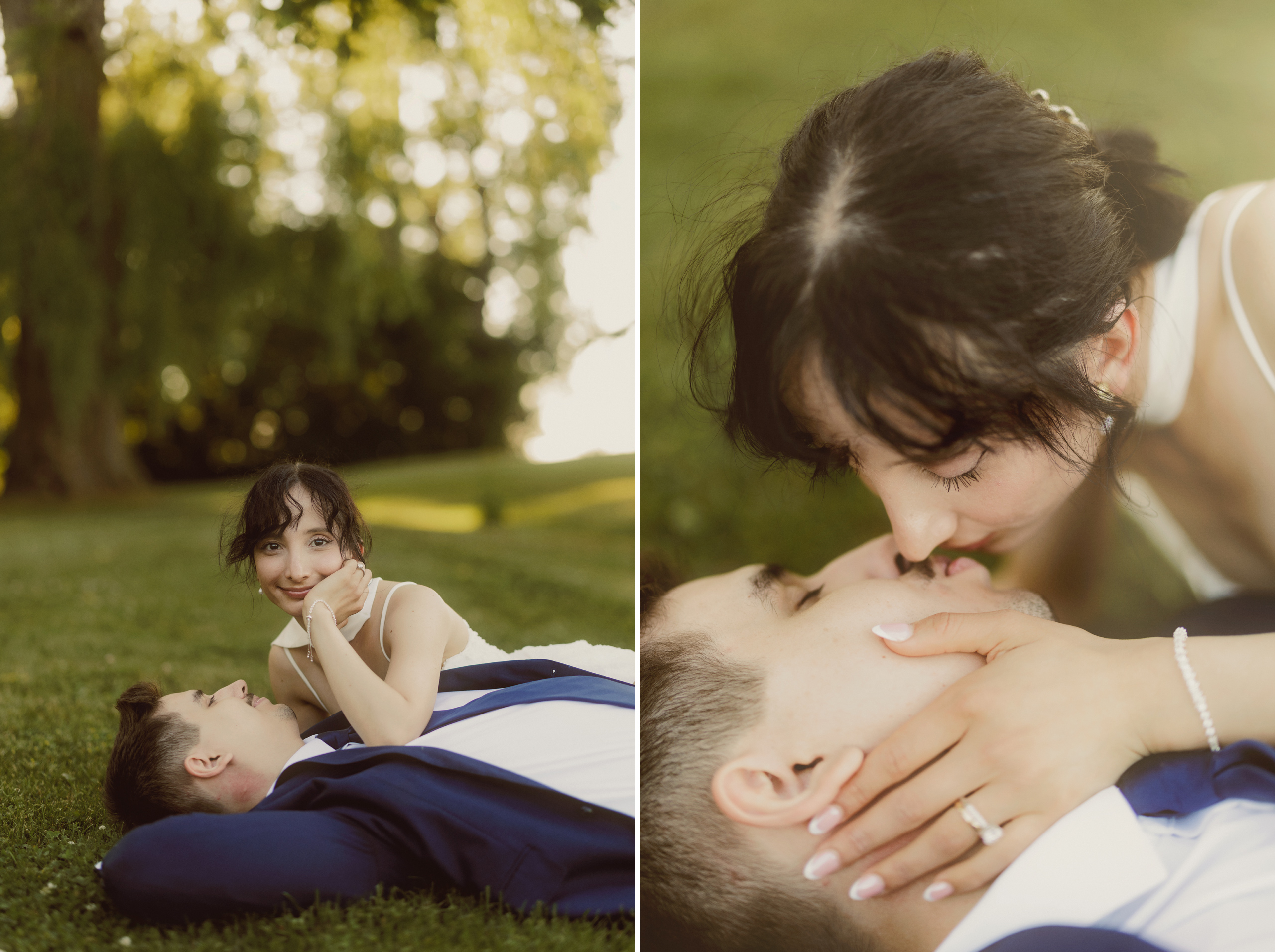 playful romantic soft dreamy sunset wedding photos niagara