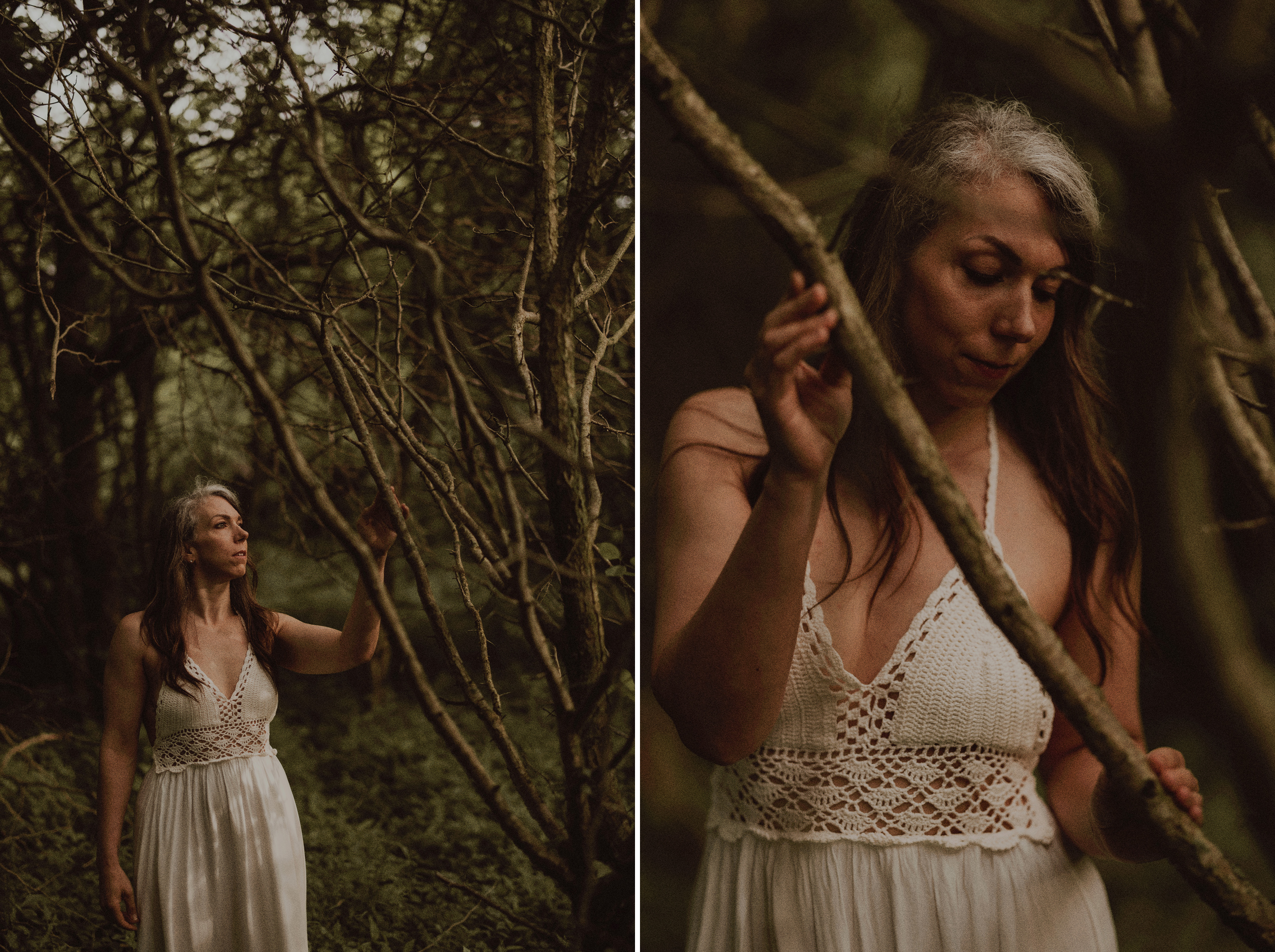 hawthorn forest boudoir dark moody film afterglow images