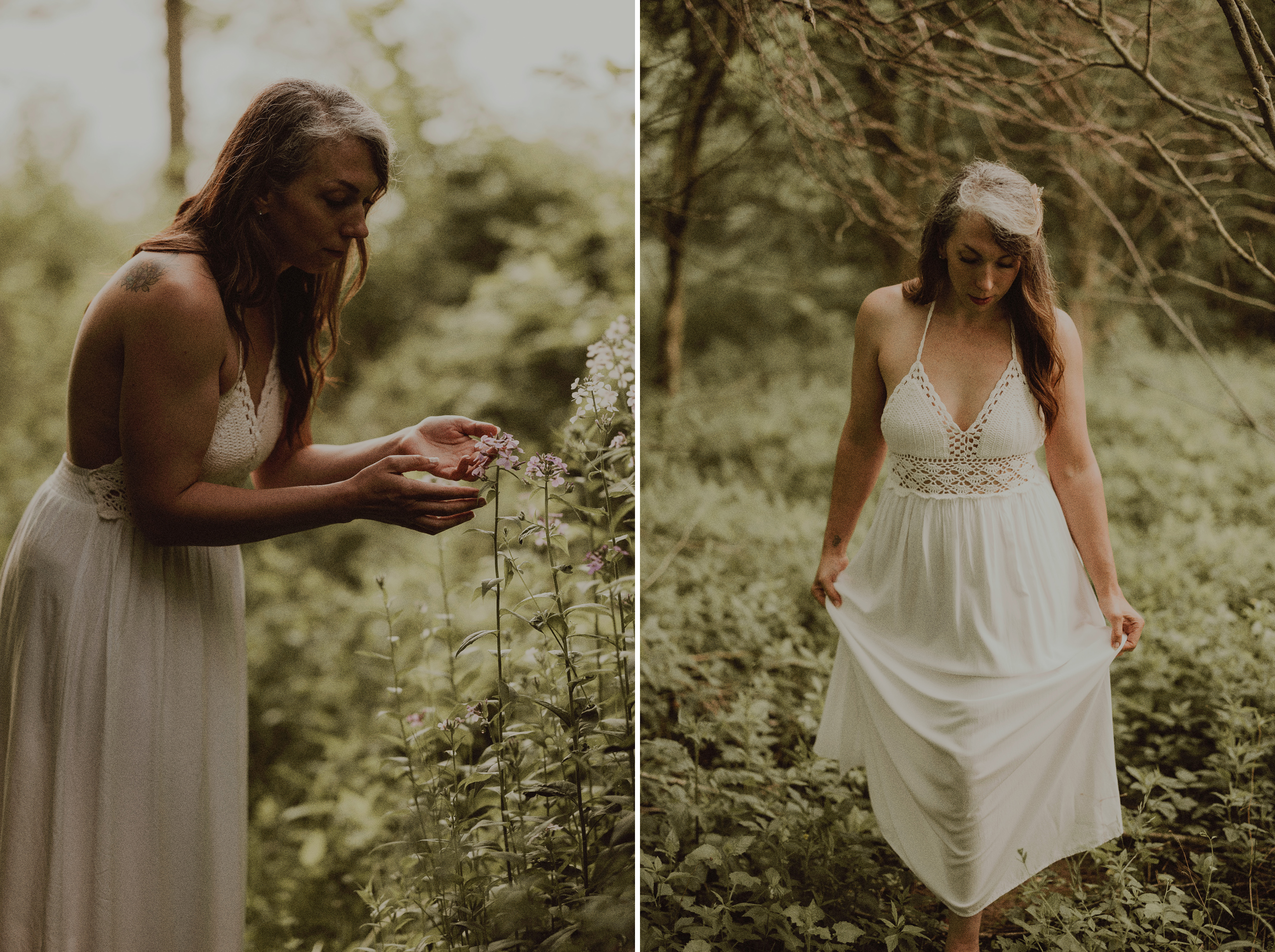 boudoir forest wildflower film afterglow