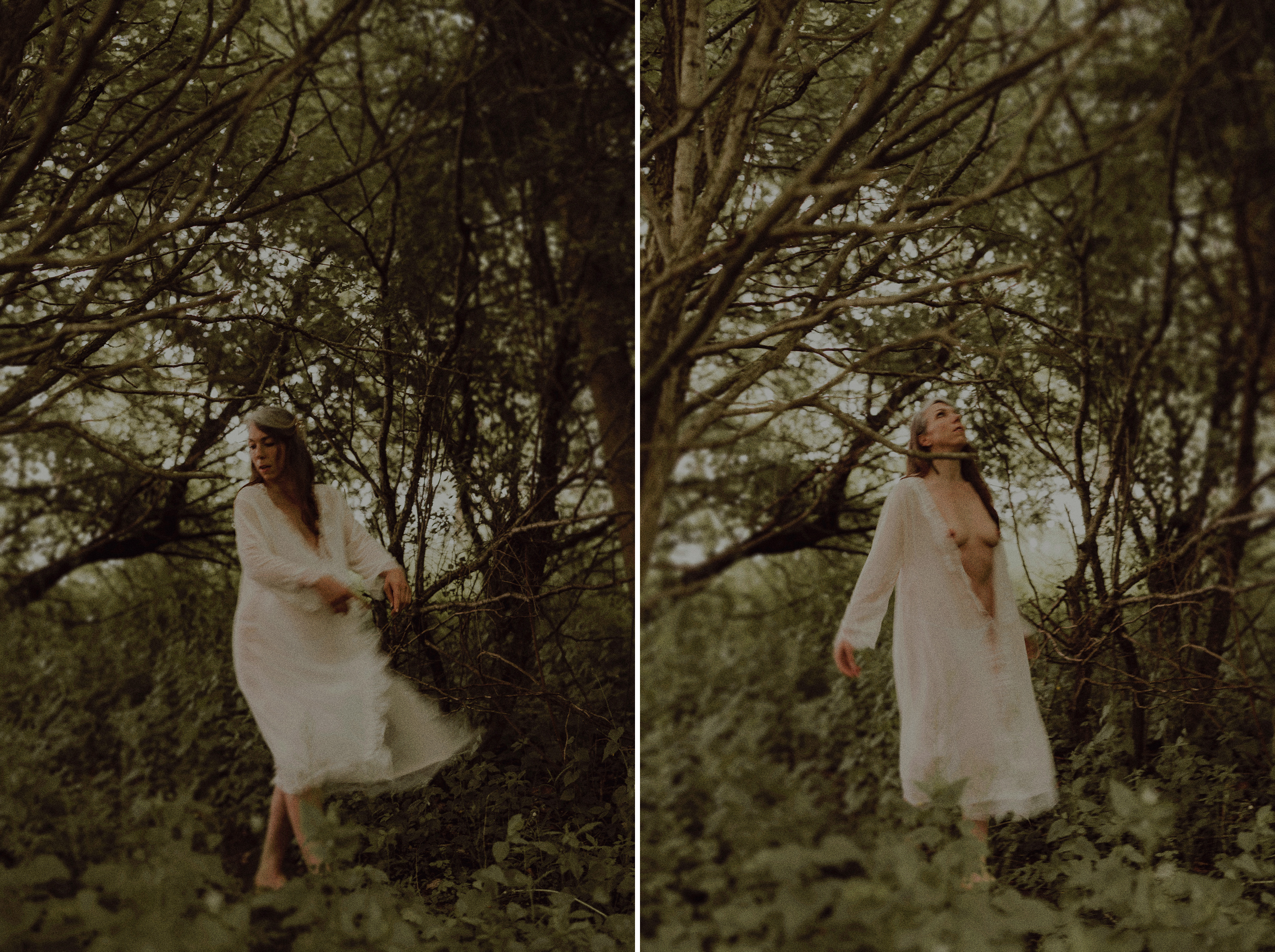 soft dreamy movement boudoir topless outdoor photography niagara
