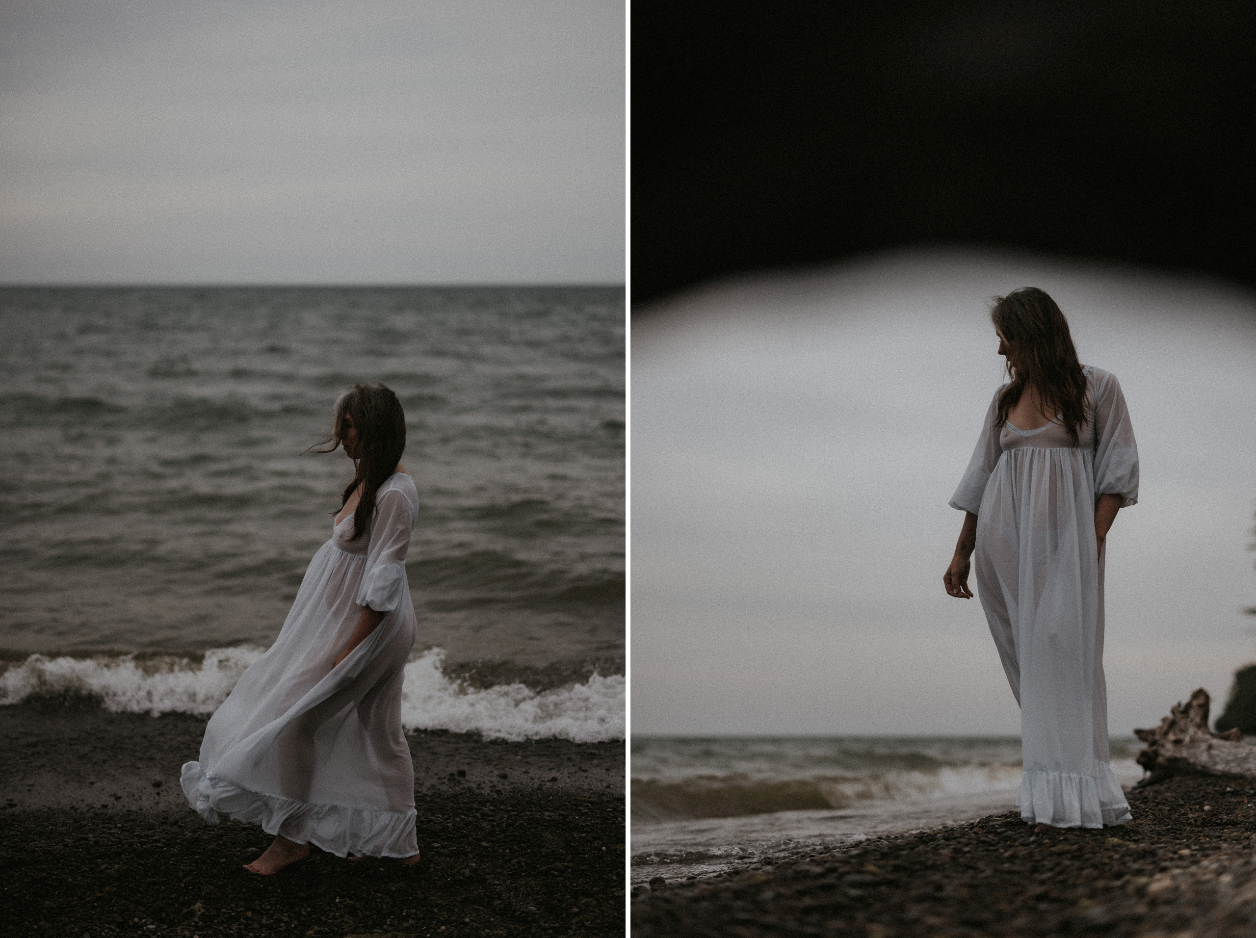 moody film beach boudoir outdoor niagara