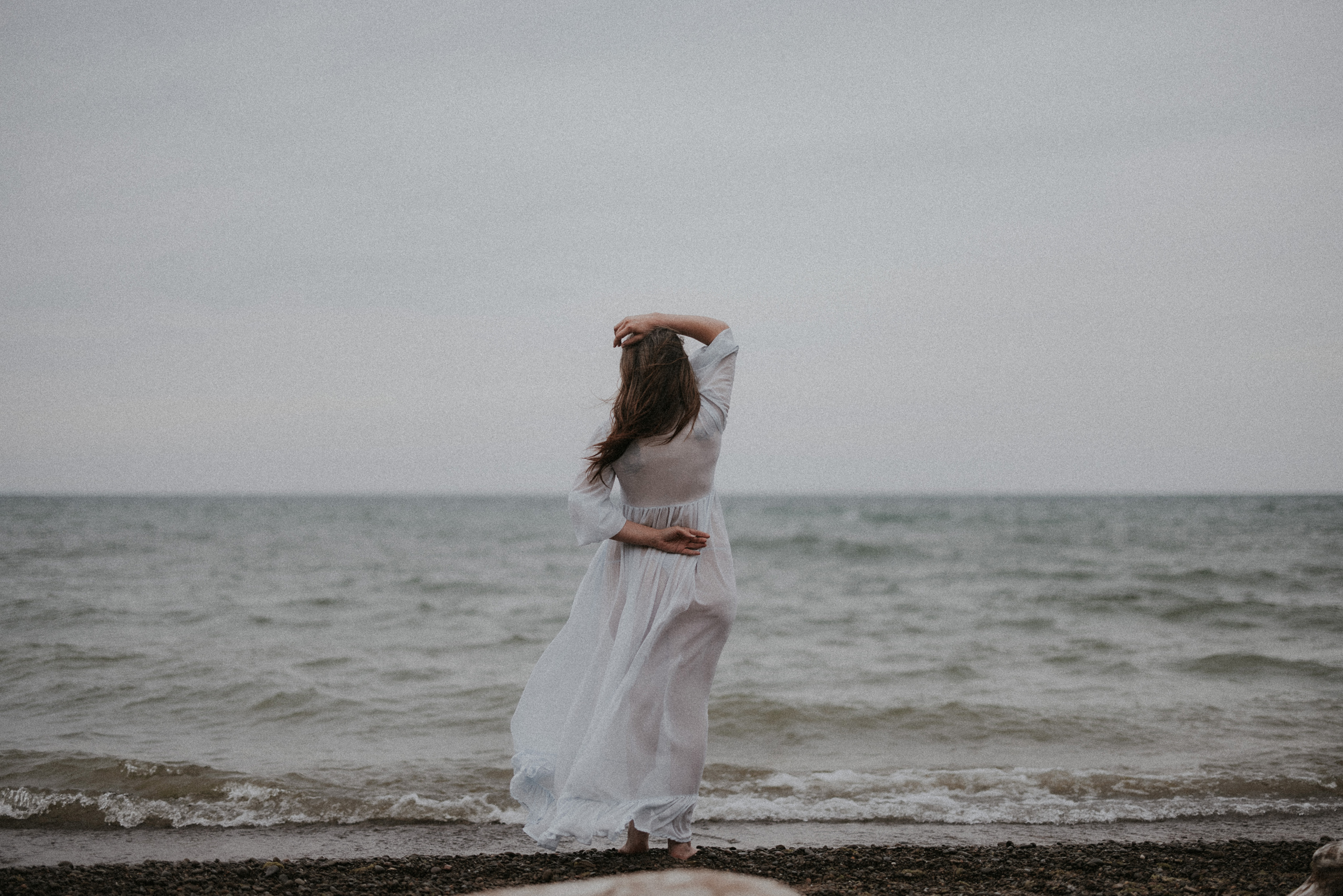 sheer dress water beach boudoir niagara