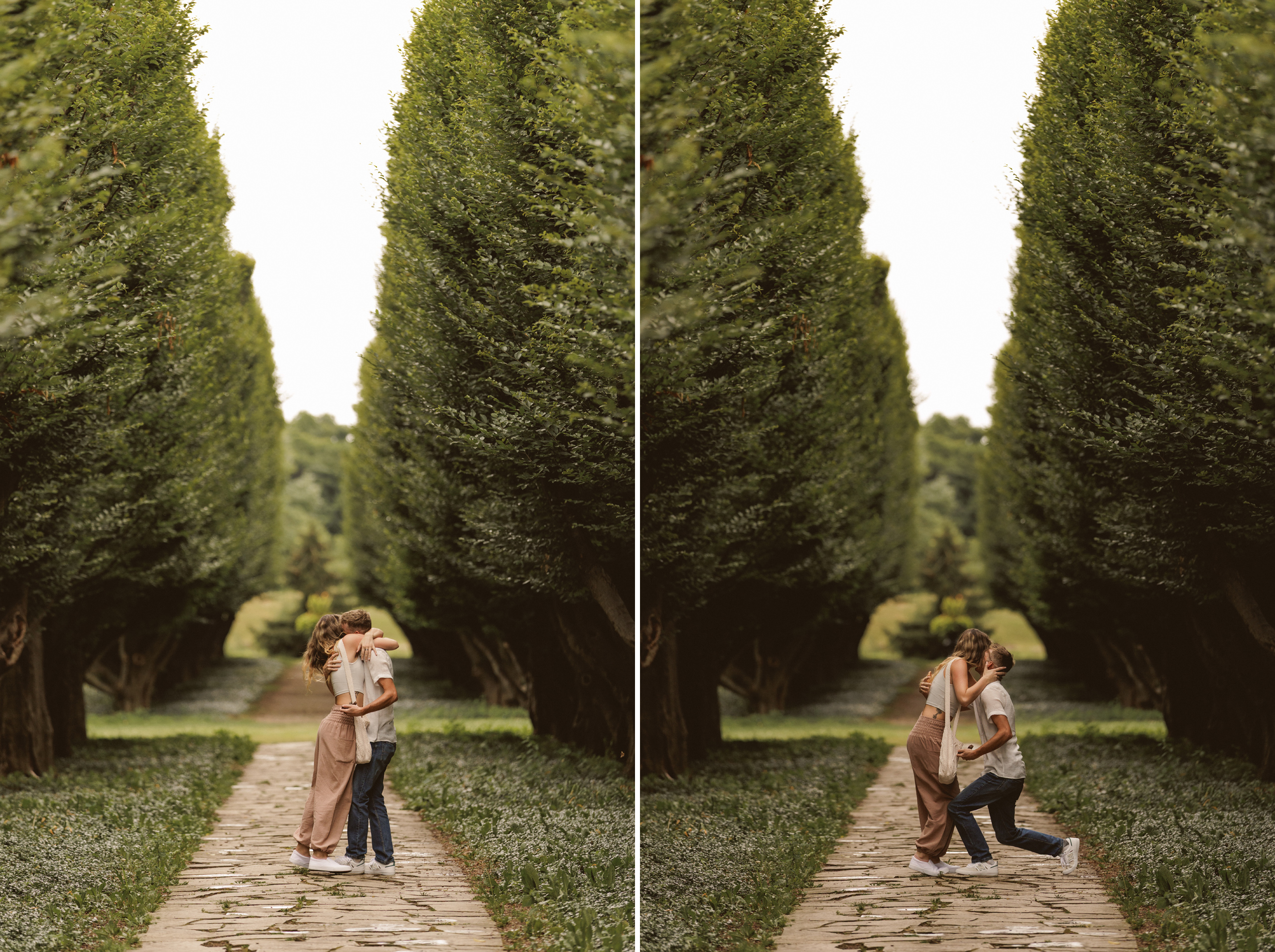 Niagara surprise proposal garden photography couple