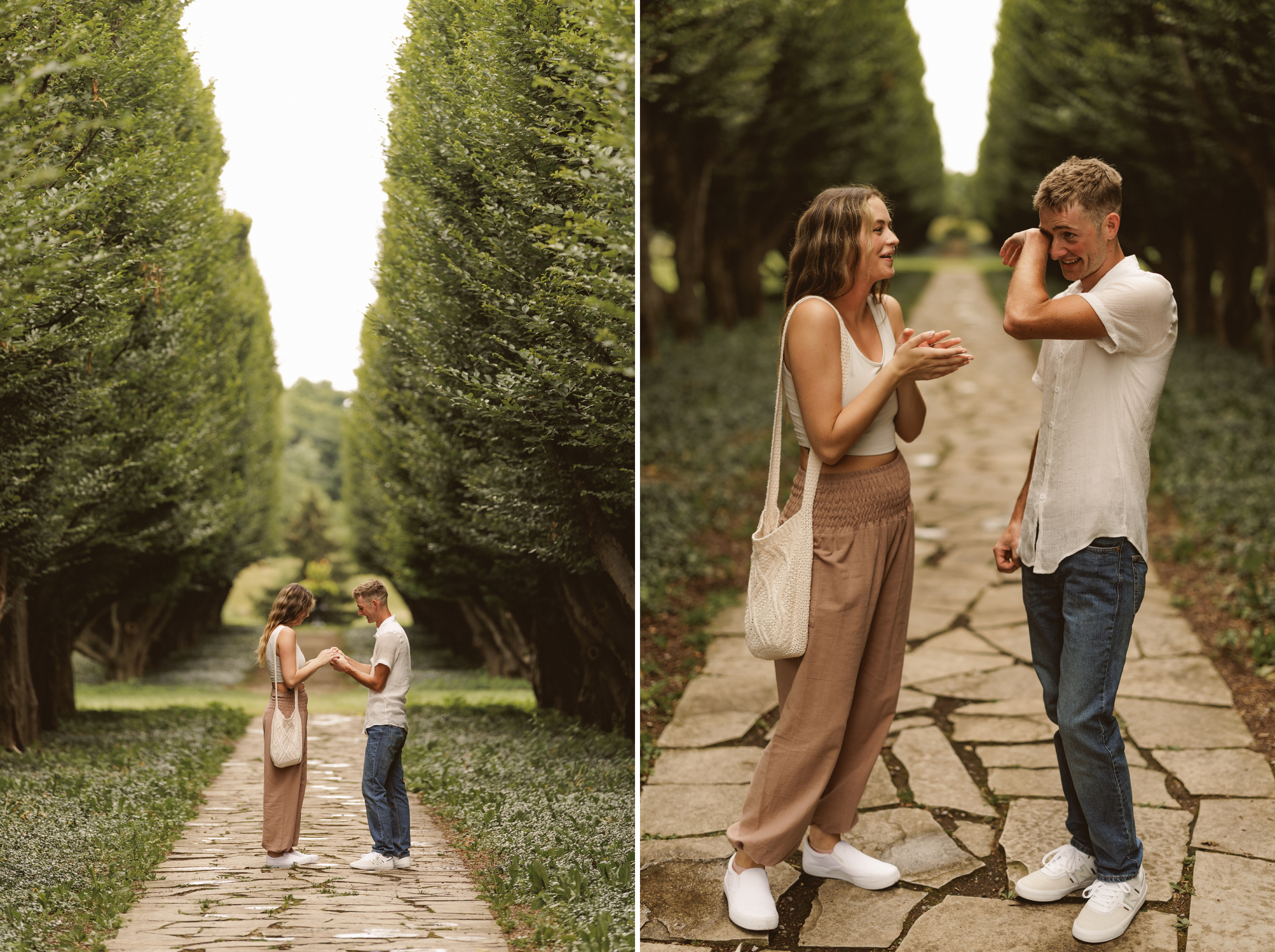 Niagara surprise proposal garden photography couple