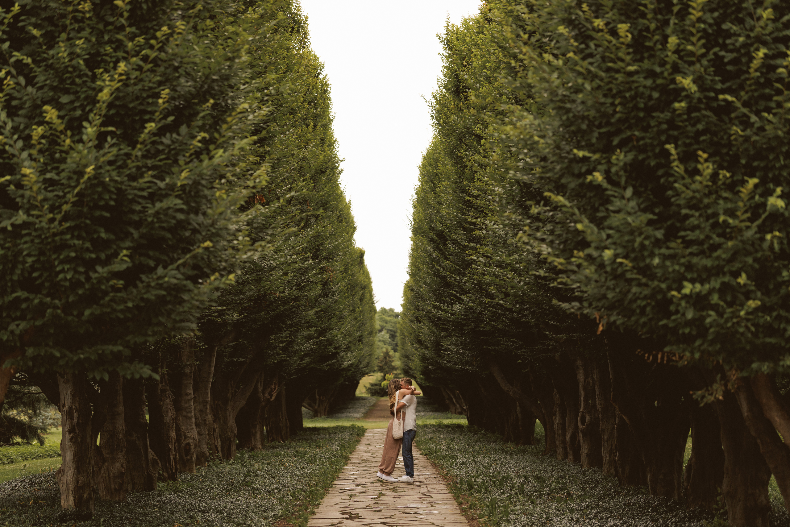 Niagara surprise proposal garden photography couple