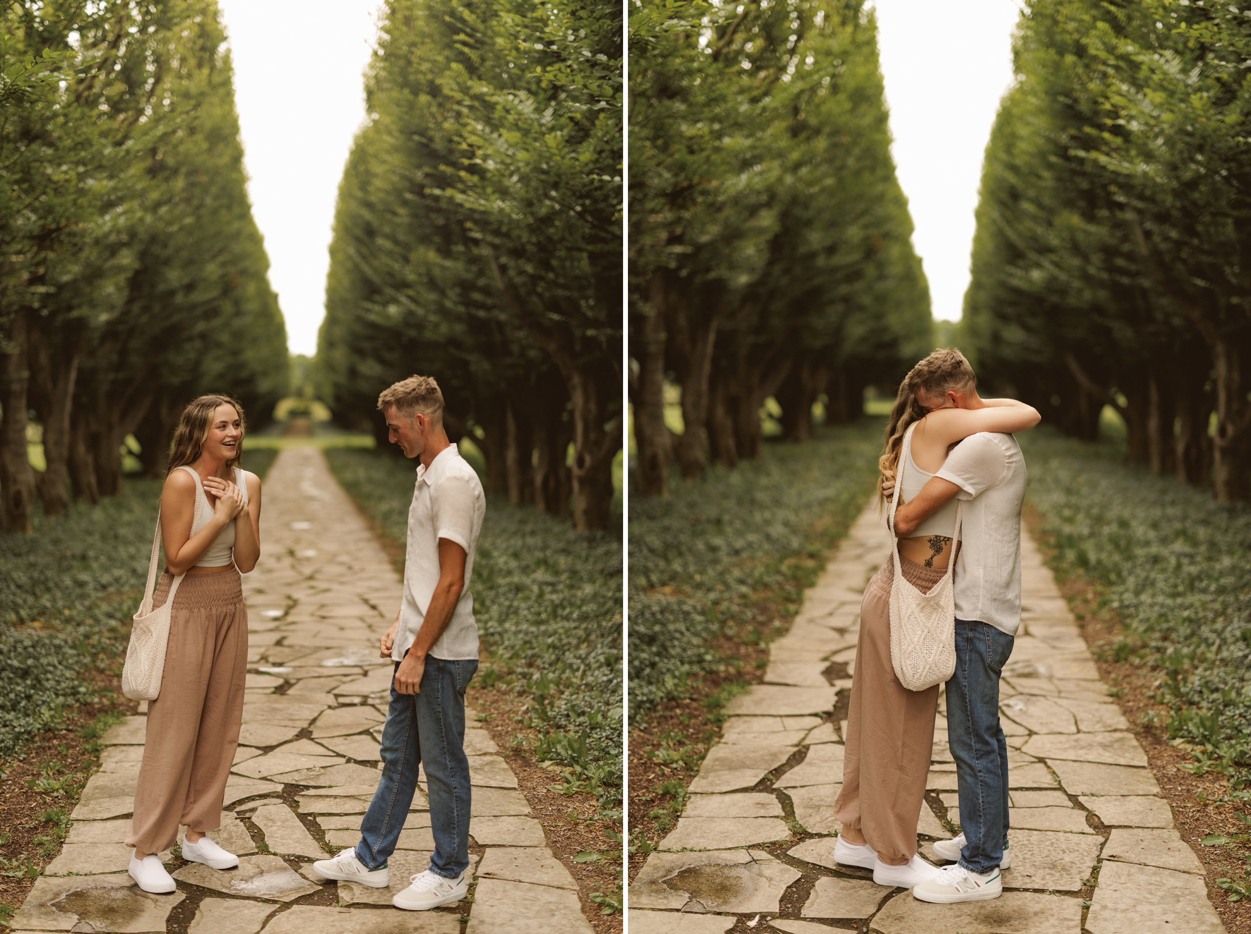 Niagara surprise proposal garden photography couple
