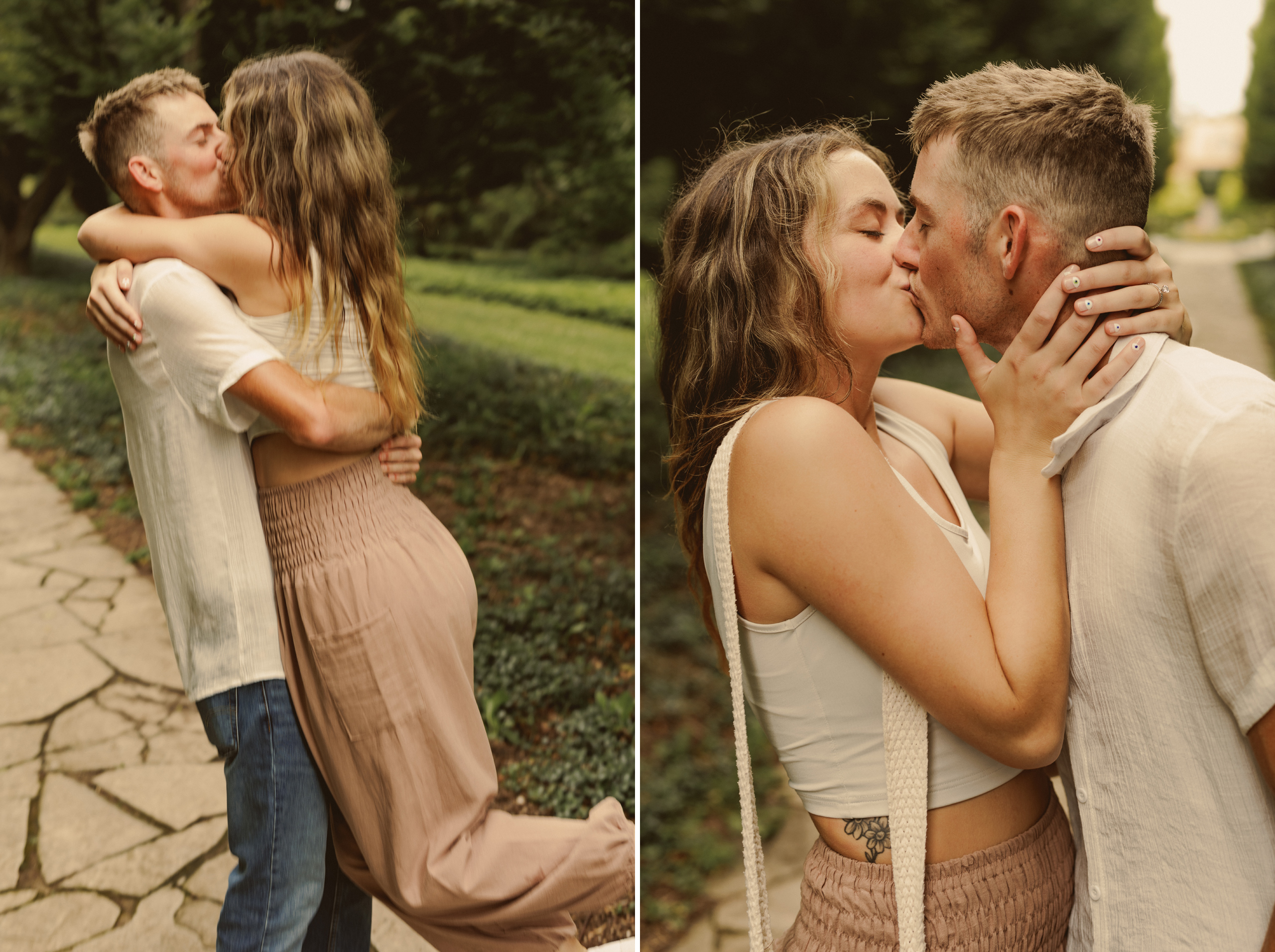 Niagara surprise proposal garden photography couple
