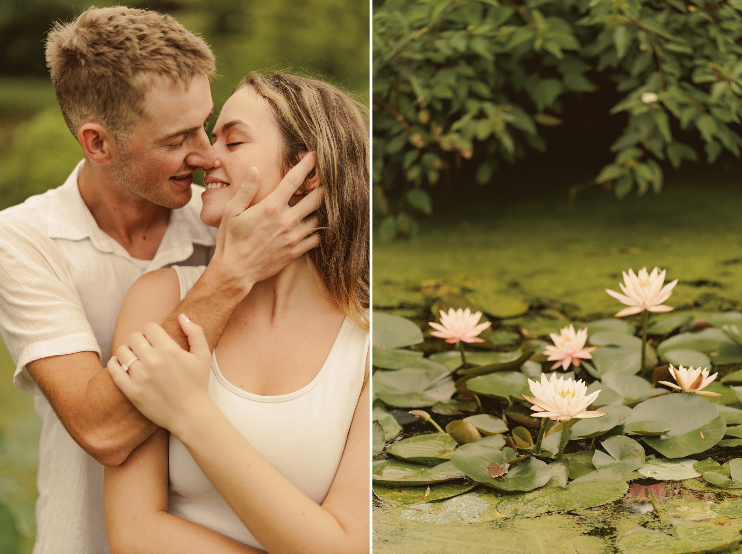 Niagara surprise proposal garden photography couple